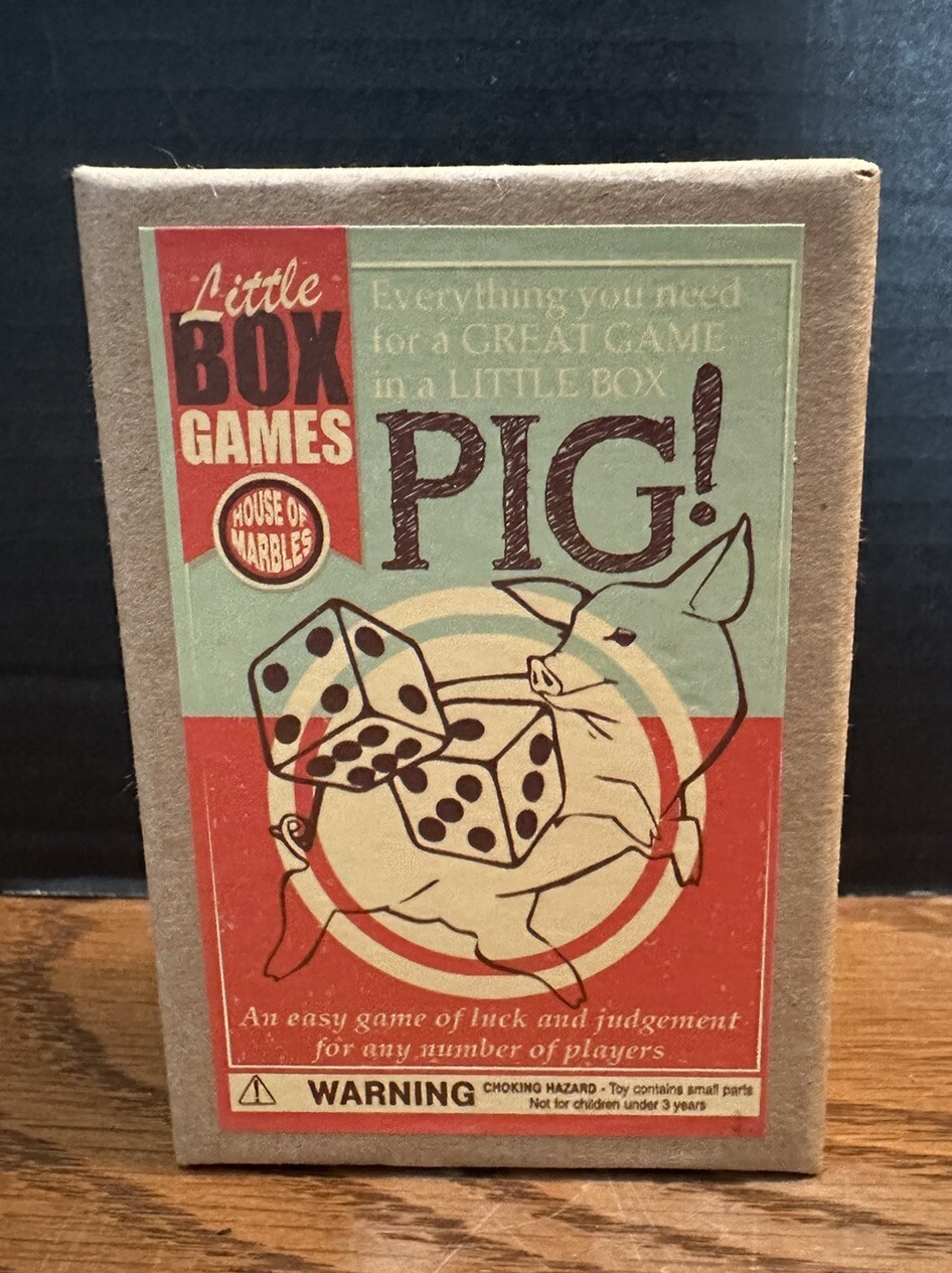 House Of Marbles – Little Box Game – PIG! Dice Game NEW SEALED! Pass The Pig