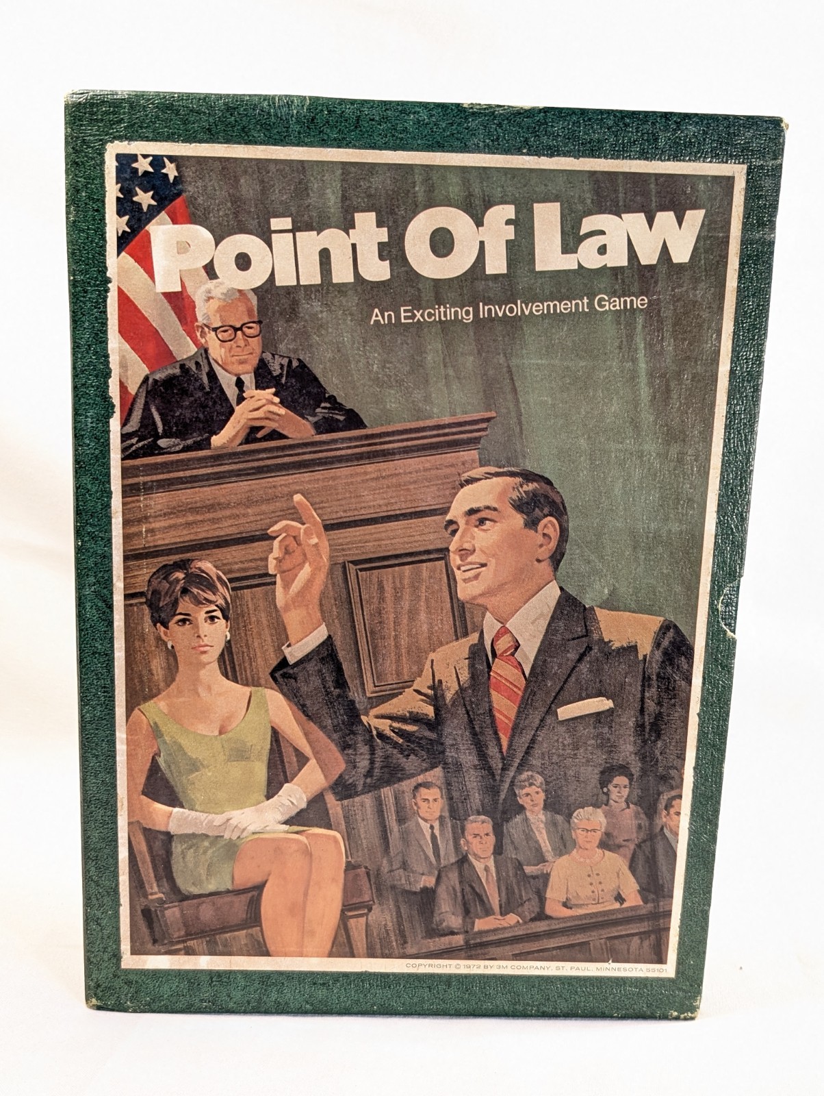 Vtg 3M Bookshelf Game POINT OF LAW Role-playing Involvement Open Box Unused 1972