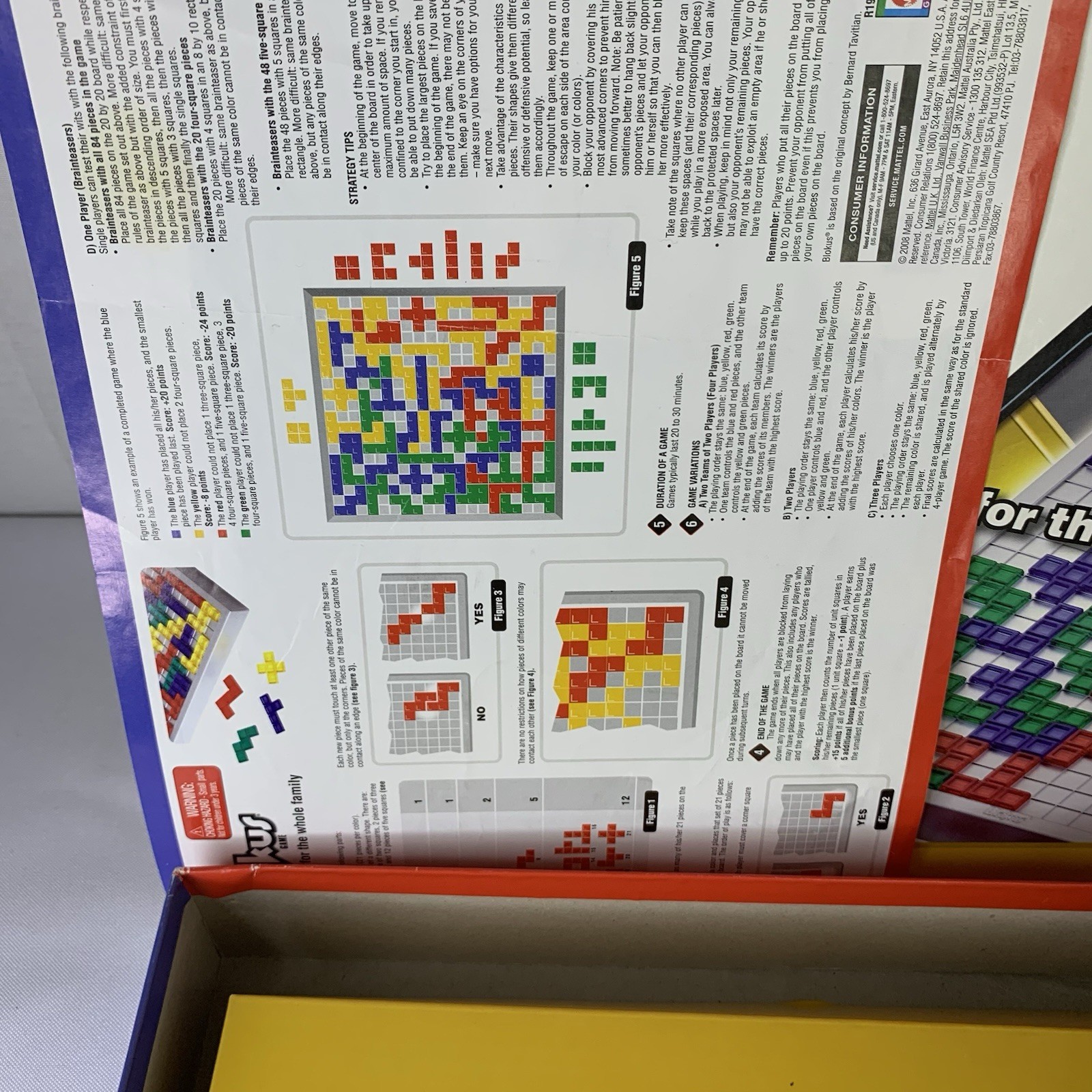 Blokus The Strategy Board Game Night For The Whole Family Mattel Games Complete