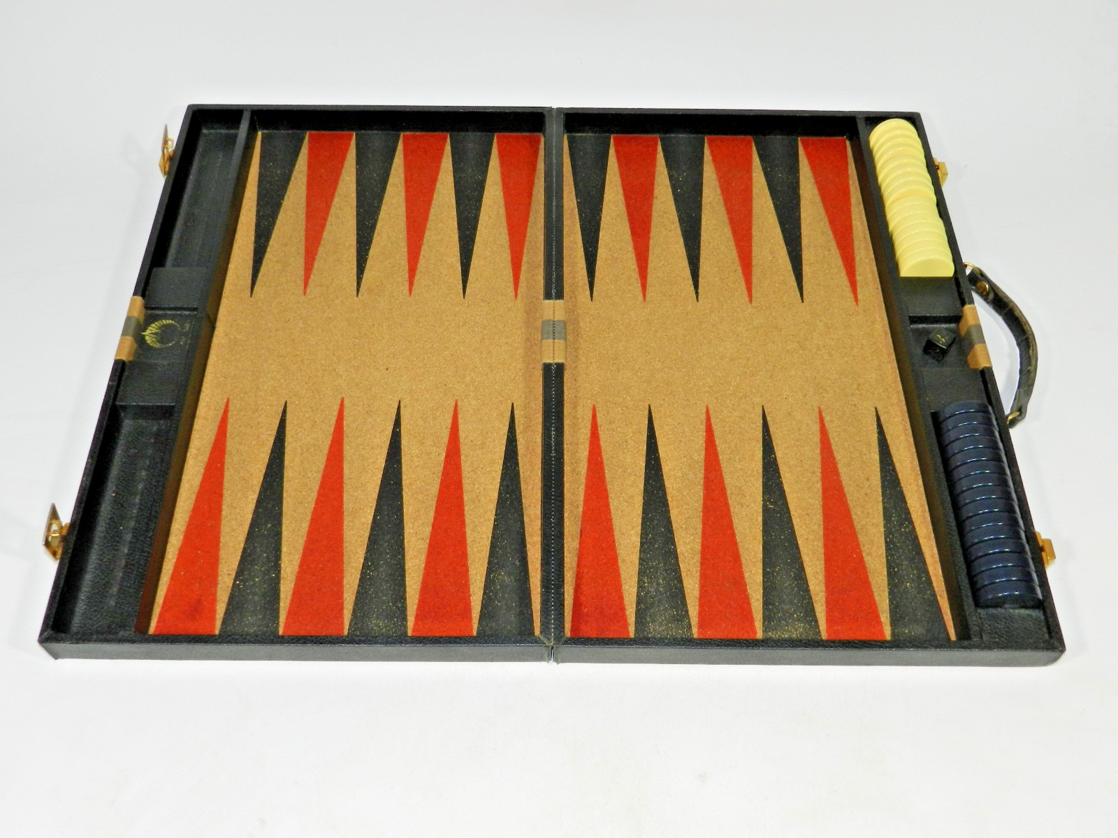 Vintage Tournament Backgammon Board Set 1.75″ x 3/8″