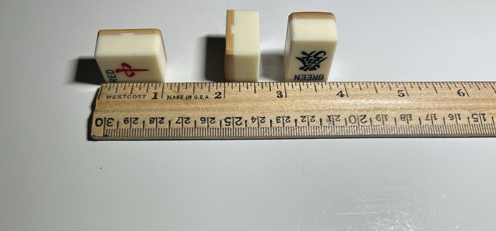 Vintage Japanese Phenolic & Bamboo Mah Jong Set & Case 144 Tiles & Wind Disc