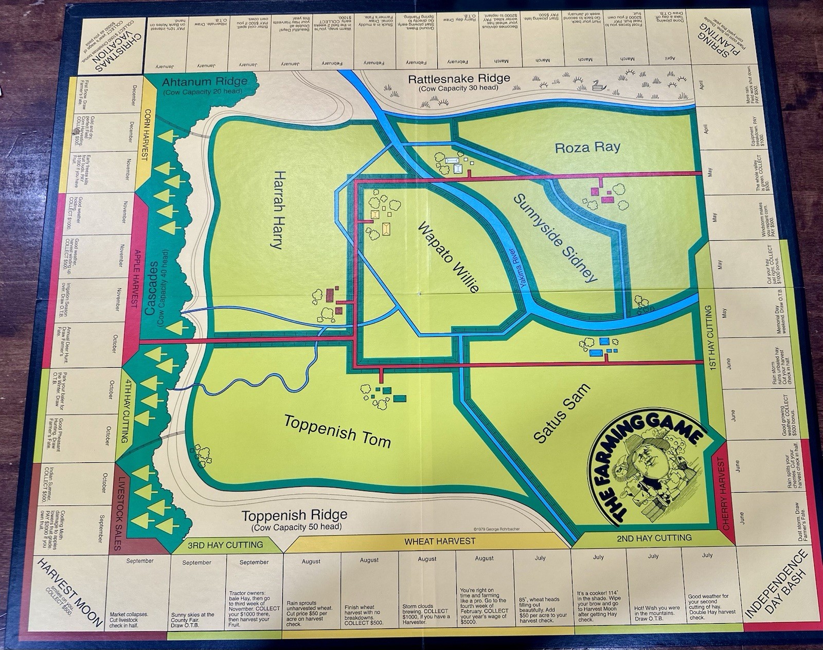 1996 The Farming Game, Harvest the Fun! Weekend Farmer Board Game COMPLETE