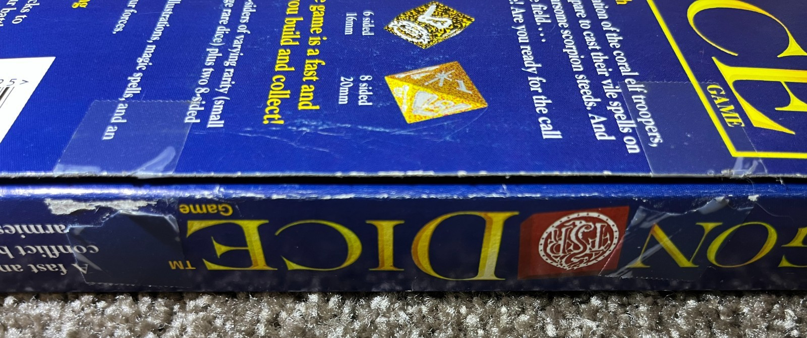TSR Dragon Dice Game Starter Set Box Vintage 1995 Lester Smith Unplayed