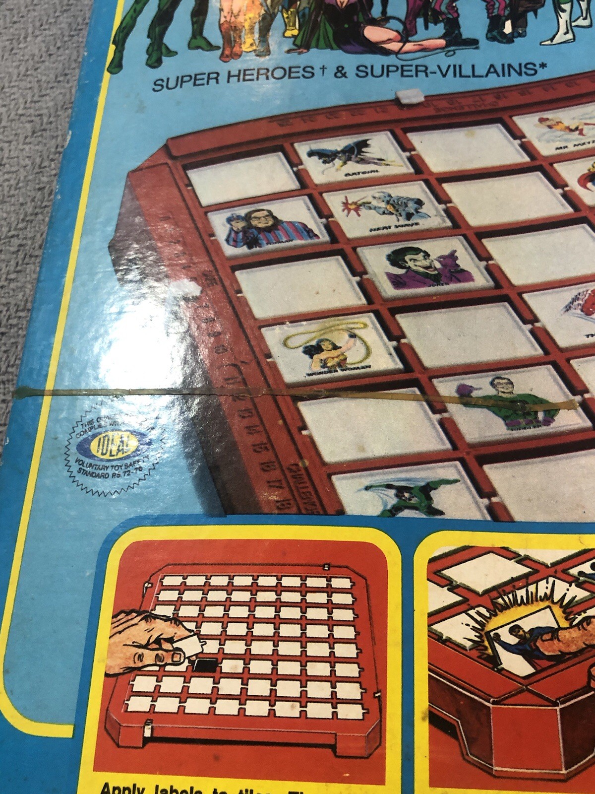 VTG SUPERMAN Match II Board Game 1979 IDEAL Toys DC Comics Wonder Woman Batman