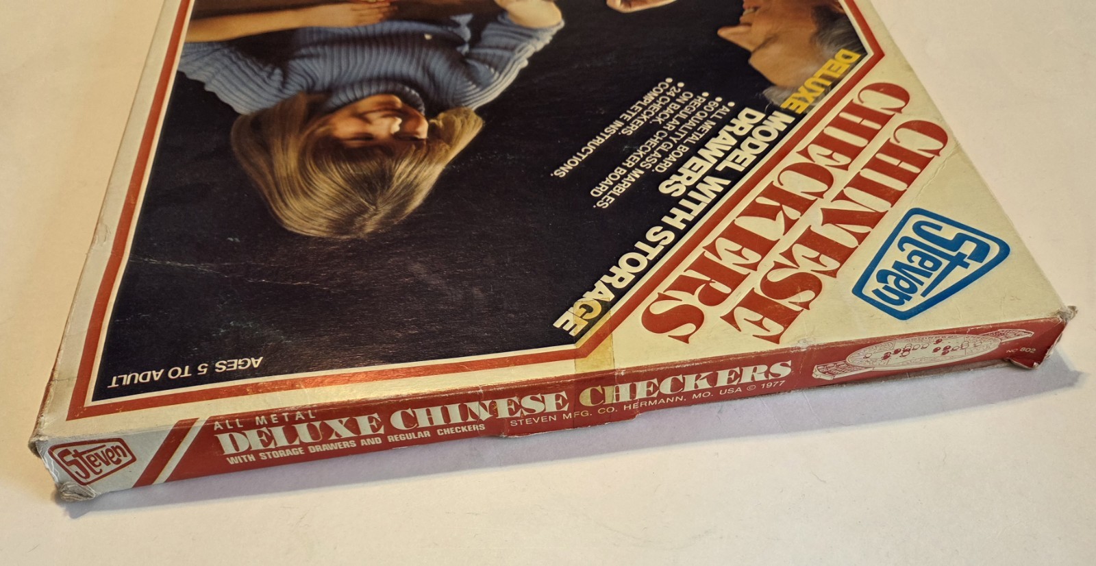 Vintage 1977 Chinese Checkers & Regular Checkers Deluxe Tin Board Game by Steven