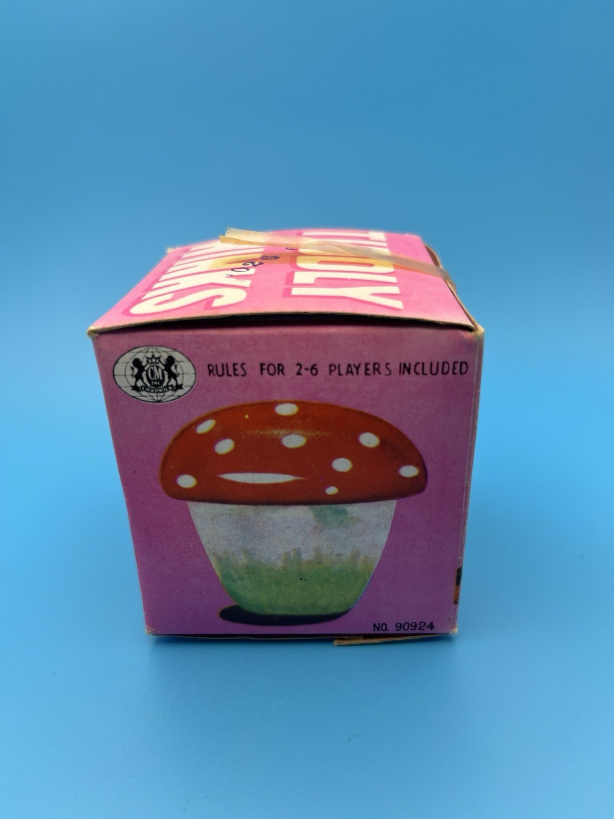 Dan Dee Tiddly Winks Plastic Red Mushroom Game Box Instructions 1970 Hong Kong