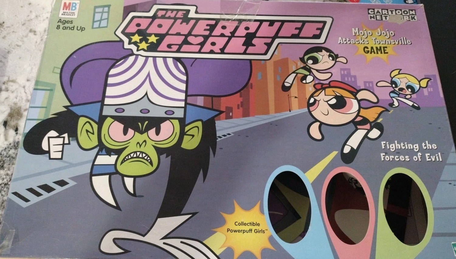 The Powerpuff Girls Board Game Cartoon Network Hasbro 2000 Complete + Book Mojo