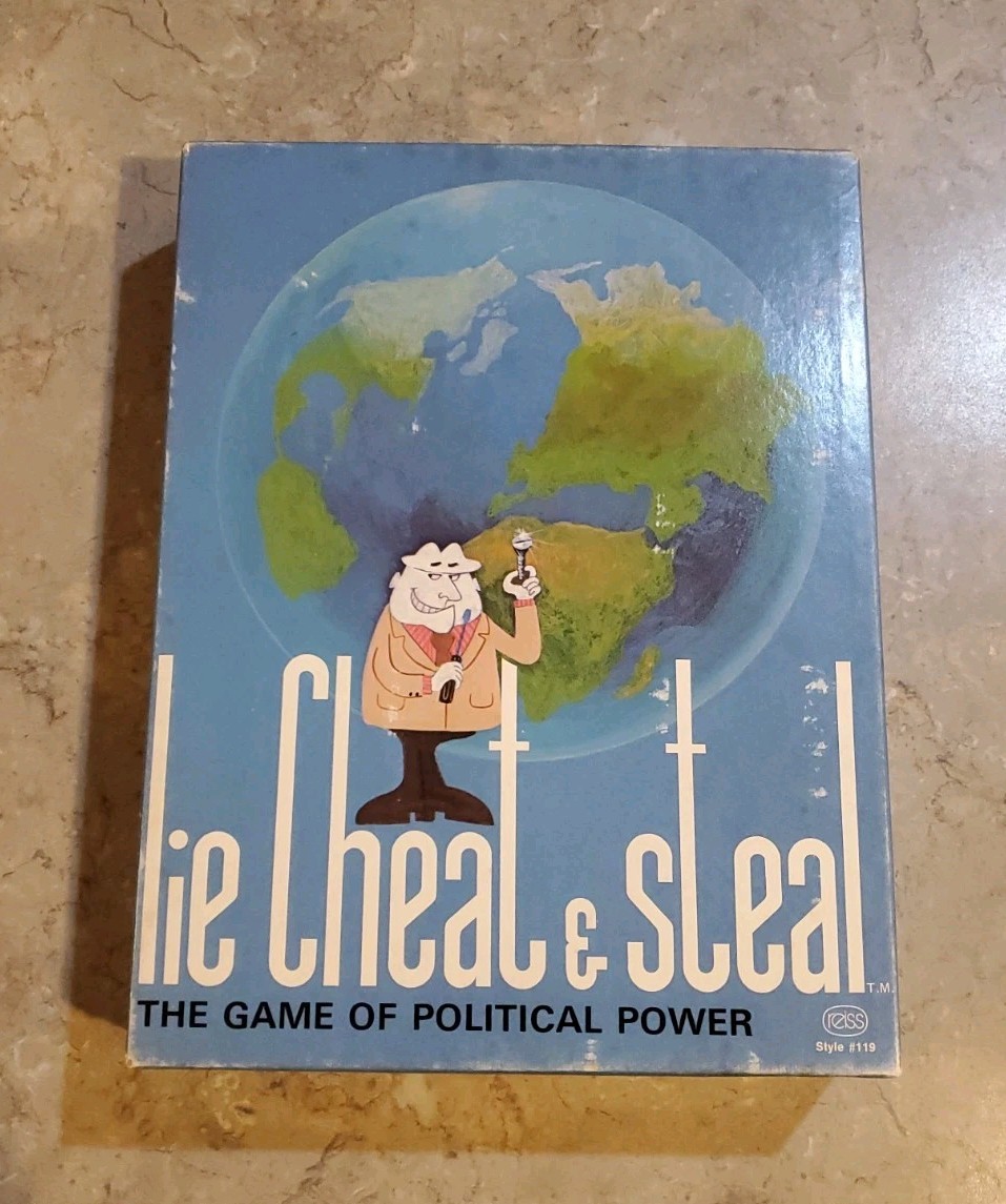 1971 Lie Cheat & Steal: The Game of Political Power ~ Board Game COMPLETE