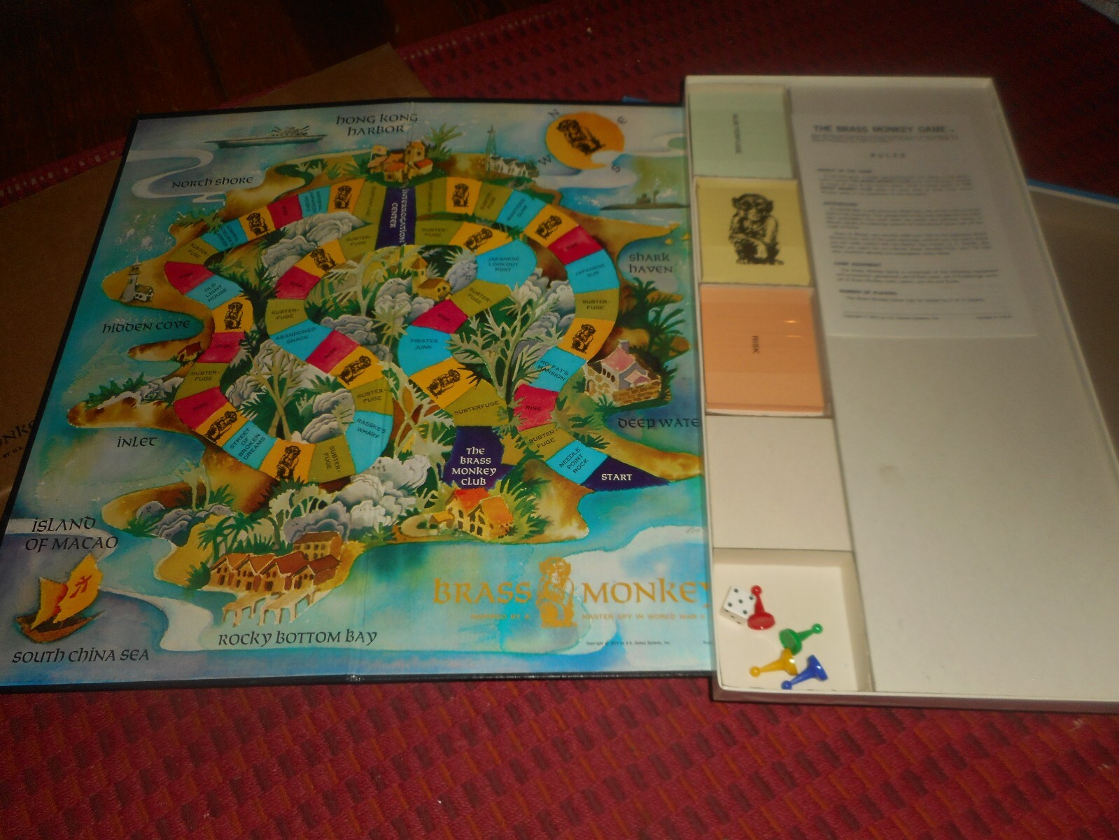 Vintage U.S. Games Systems The Brass Monkey Board Game 1973 Brand New in Box