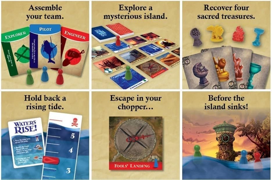Cooperative Strategy Board Game – Forbidden Island Survival Adventure for Family