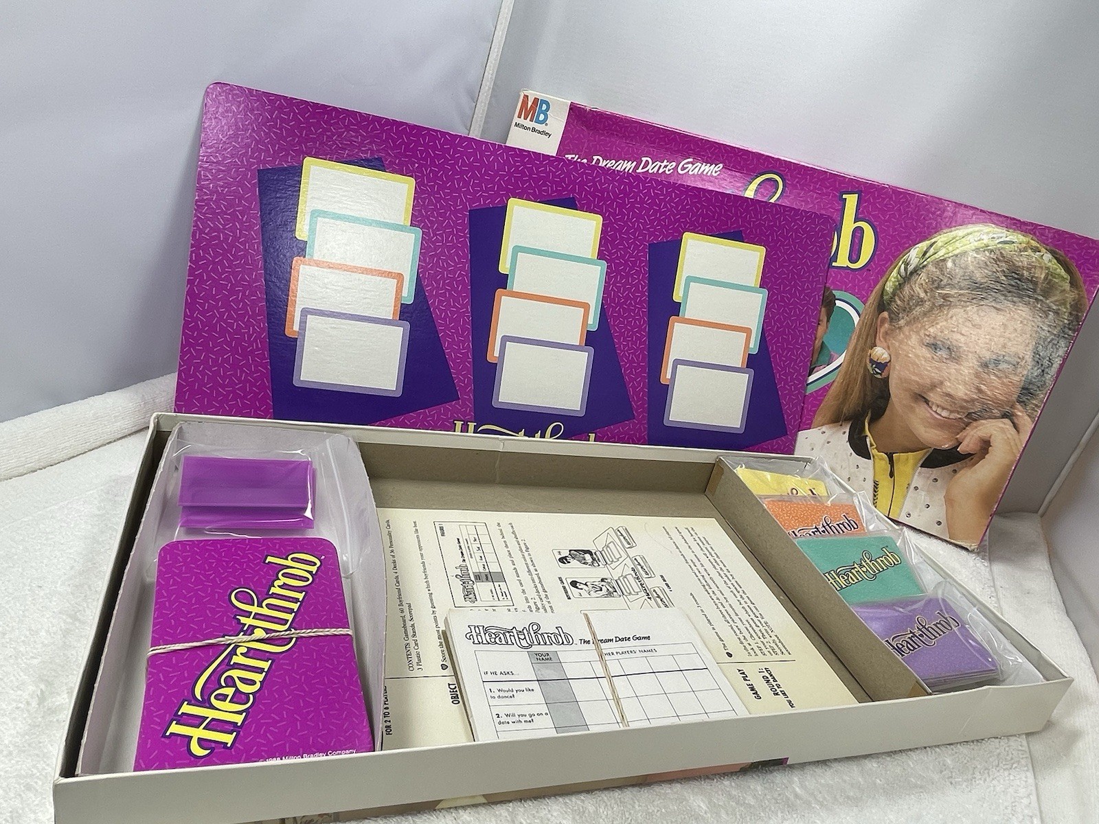Heart-Throb The Dream Date Board Game 1988 MB *COMPLETE* Milton Bradley Dating