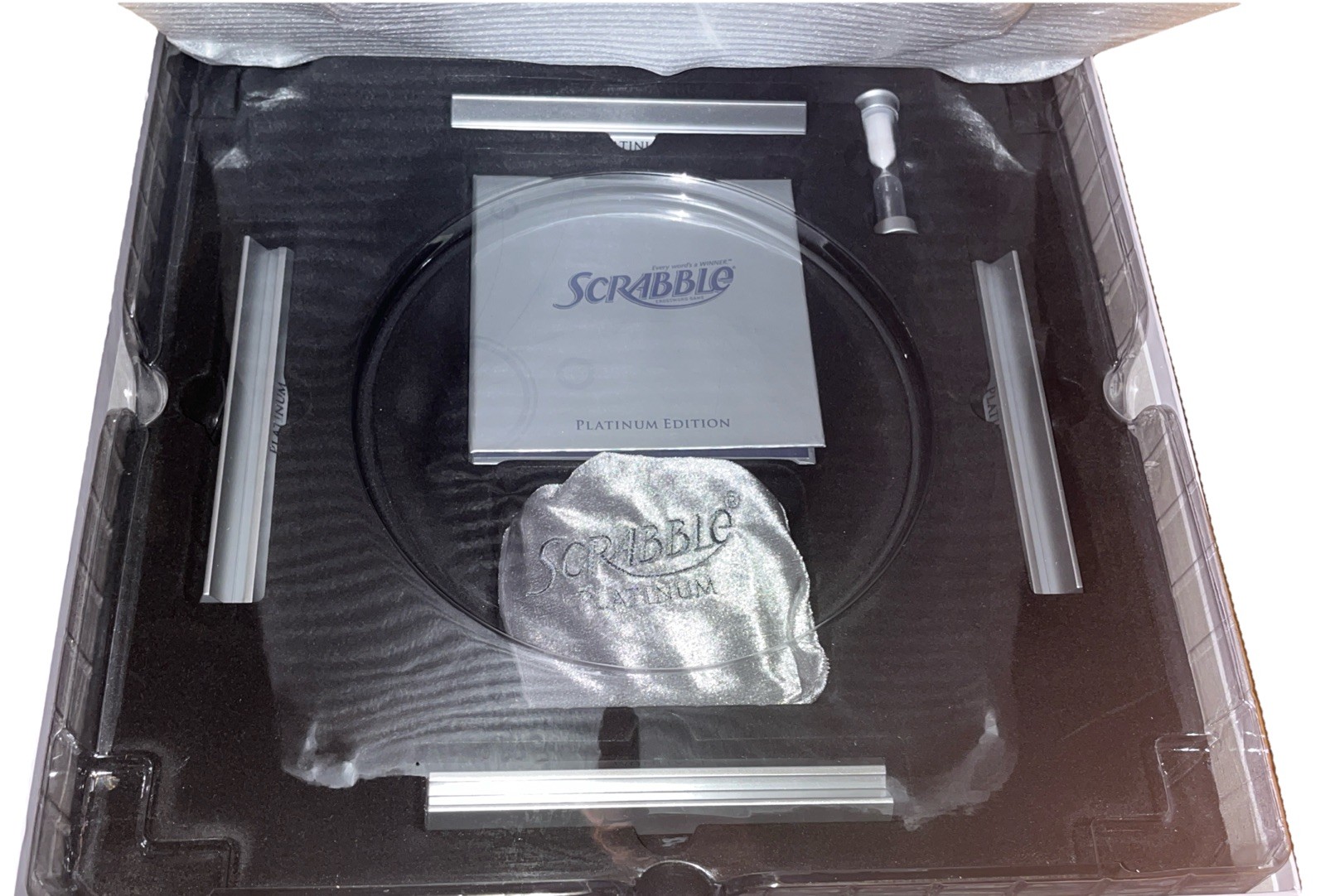 Scrabble Platinum Edition with Rotating Base 2010 Adult Collectible Board Game