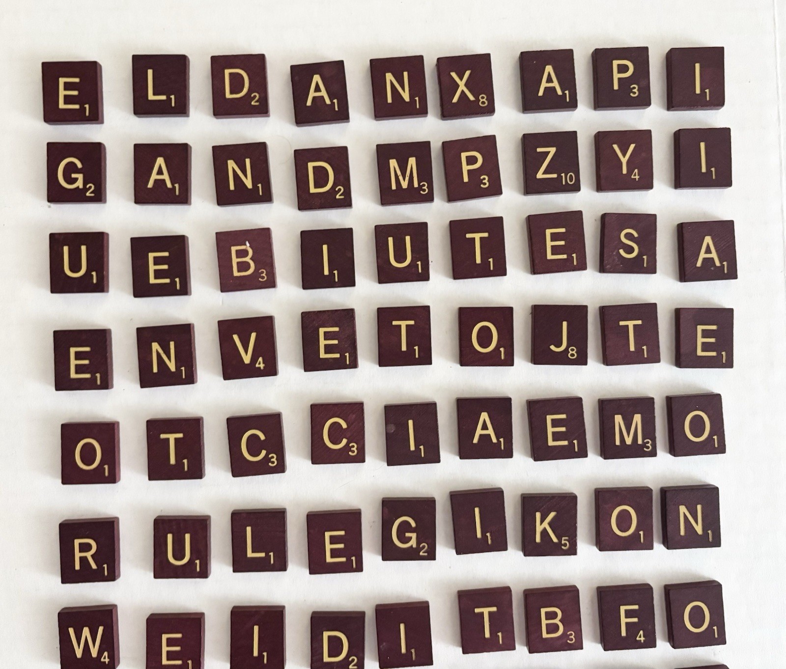 Scrabble Deluxe Crossword Tile Game 97 Pieces & Accessories Parts Lot Fast S/H