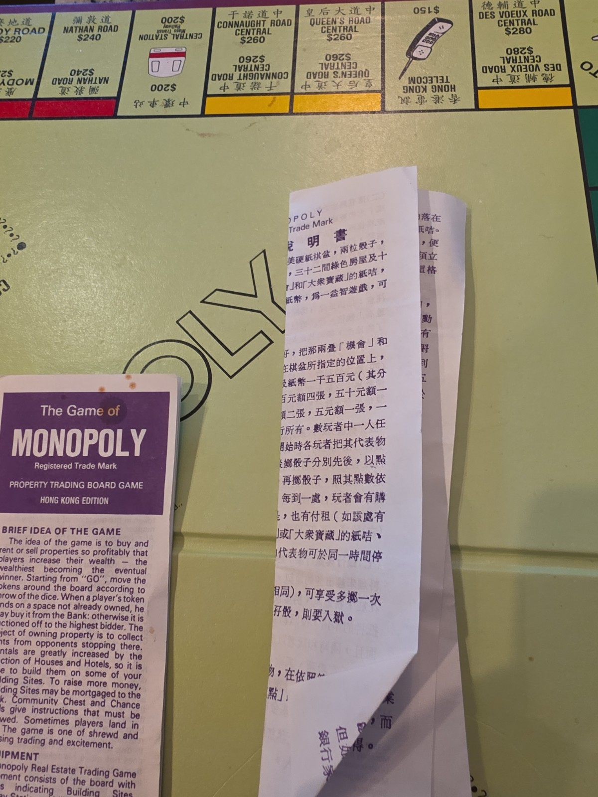 Vintage 1993 Waddingtons Monopoly Hong Kong Edition Bilingual COMPLETE Set Rare