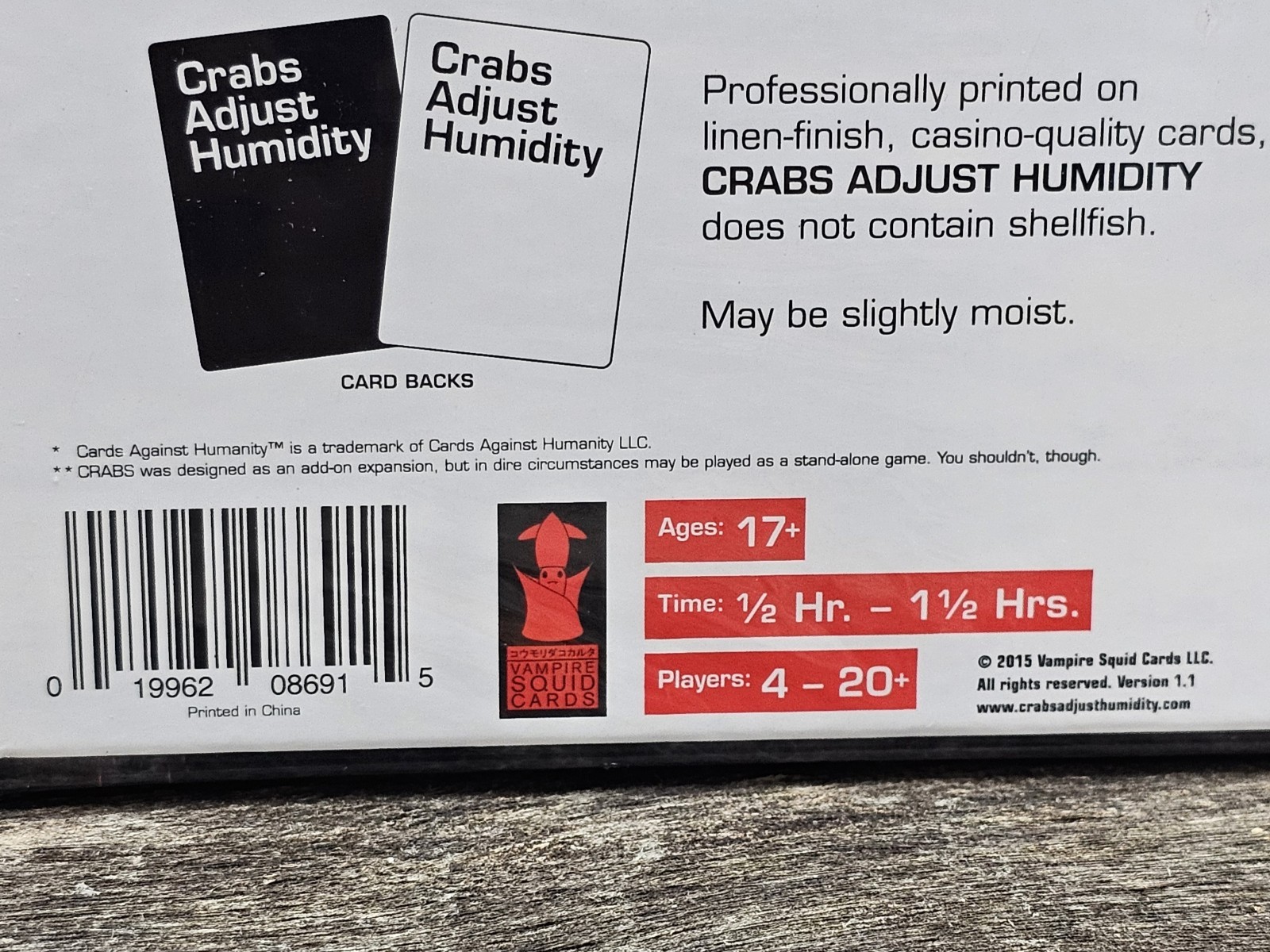 Crabs Adjust Humidity Omniclaw Edition Volumes 1-5 Expansion Cards
