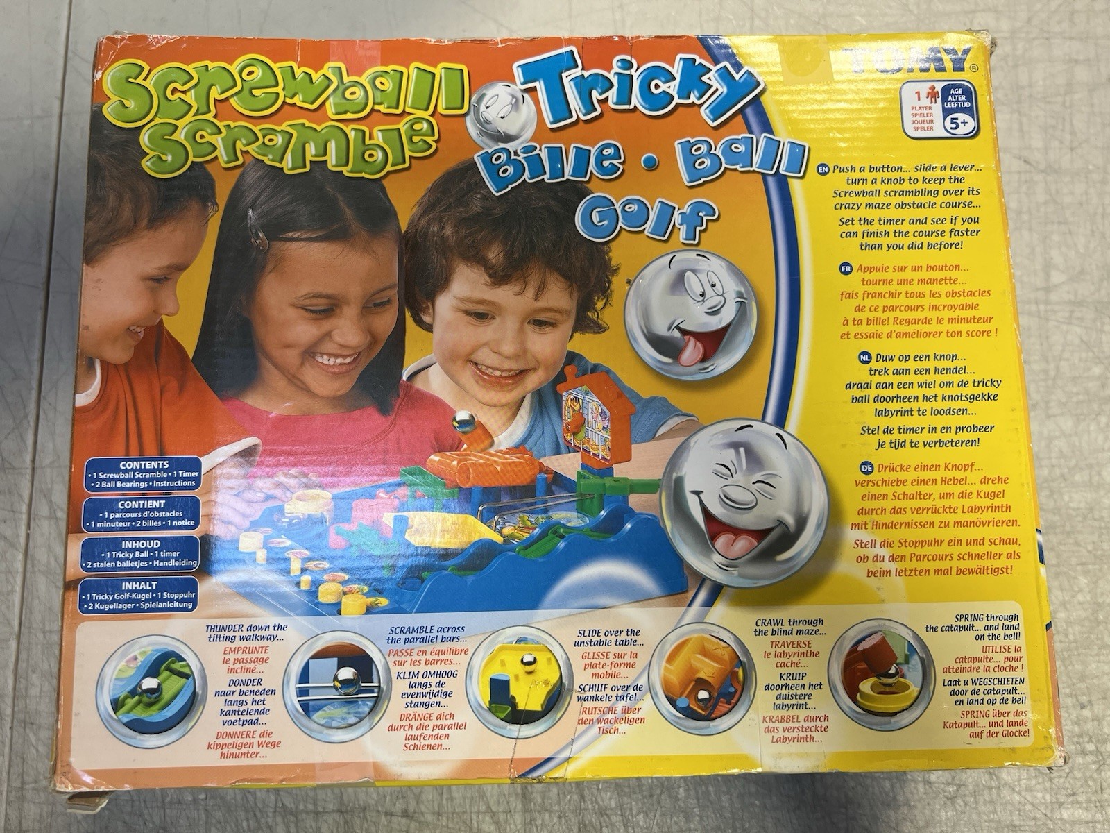 Tomy Tricky Bille Classic Retro Action Board Game Ball Maze (Incomplete)