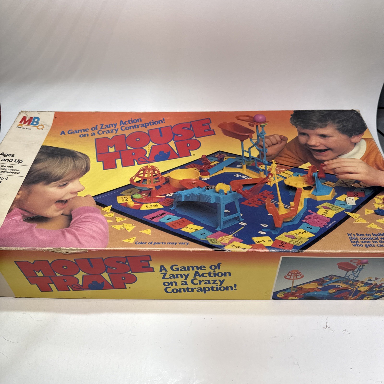 Vintage 1986 Mouse Trap Milton Bradley Board Game Nearly Complete• balls missing