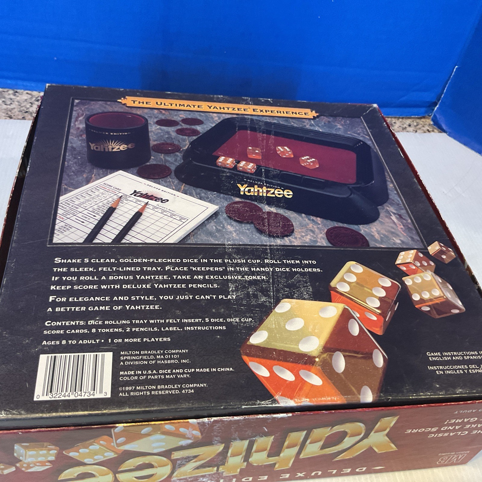 Milton Bradley Deluxe Edition Yahtzee Dice Game 1997 Complete