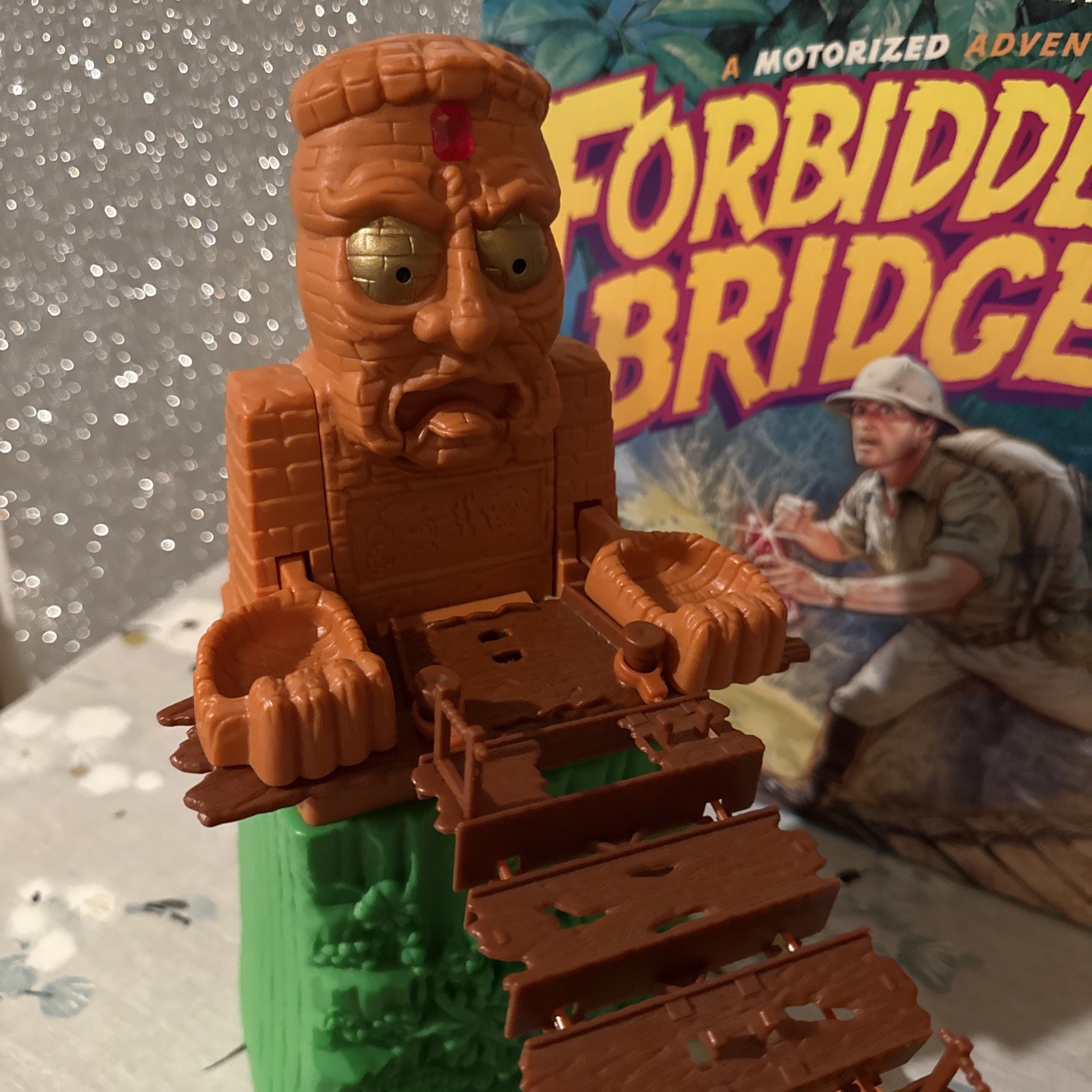 1992 Forbidden Bridge Board Game Milton Bradley Tested WORKING Vintage Rare HTF