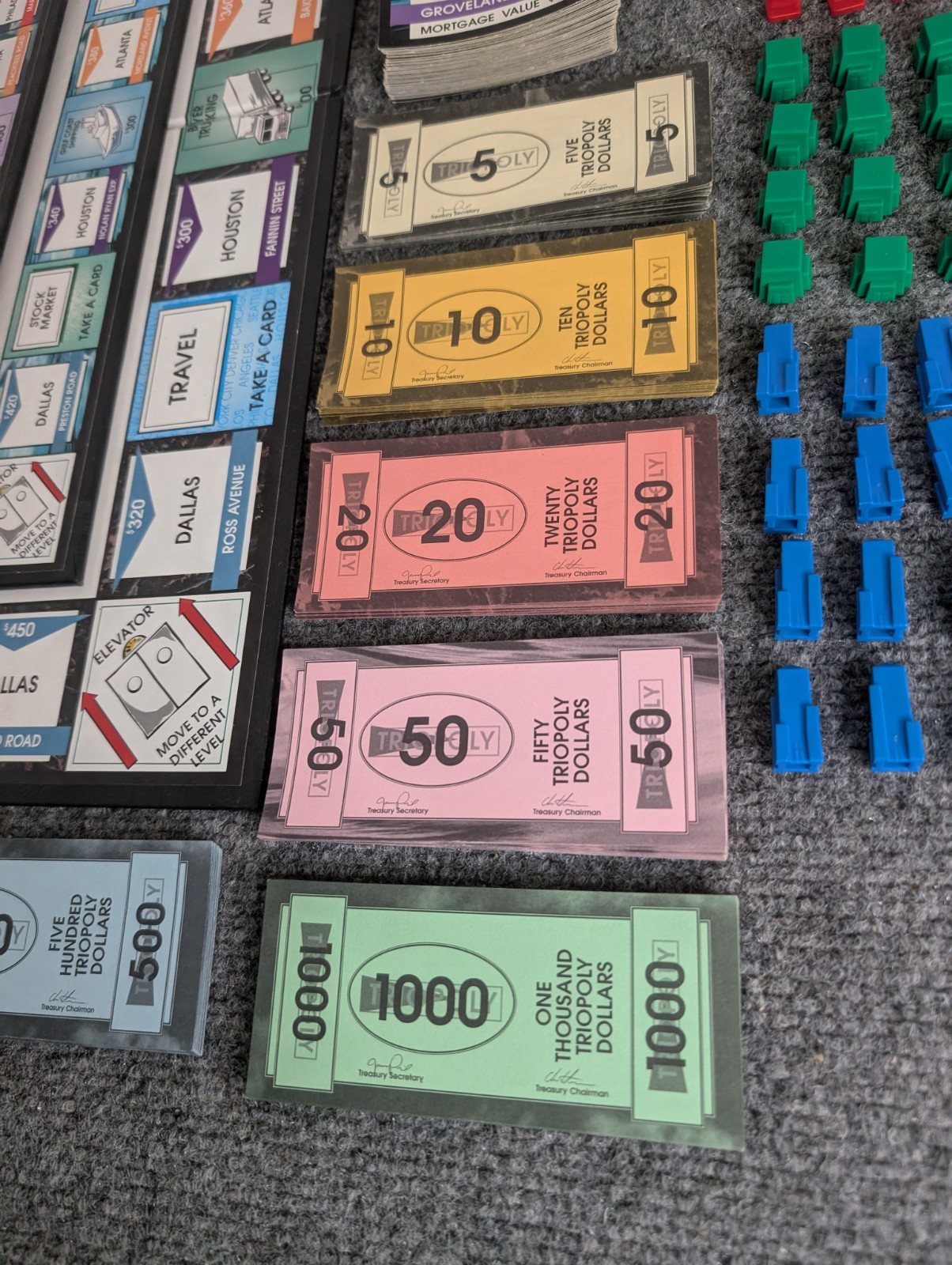 Triopoly Inaugural Edition Board Game (1997, Reveal) Complete 3 Level Monopoly