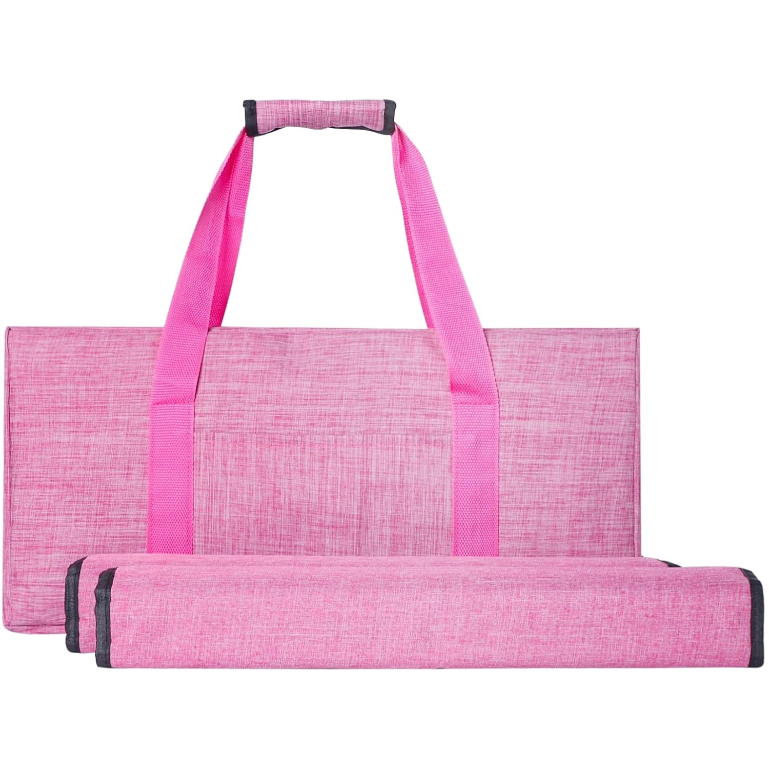 Lightweight American Mahjong Bag with Zippered Pocket & Two Wrappers – Pink