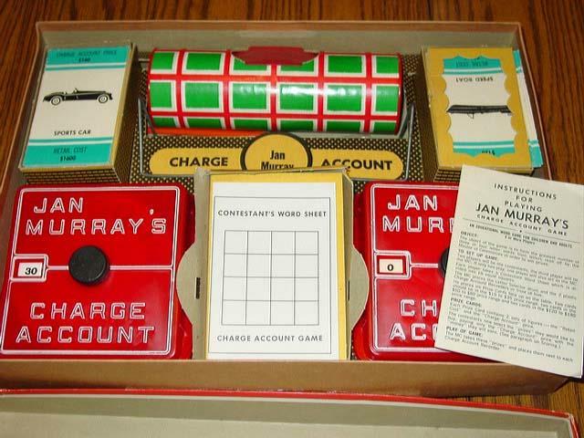 VTG Lowell Games : Jan Murray’s – Charge Account – TV Word Game(Complete)