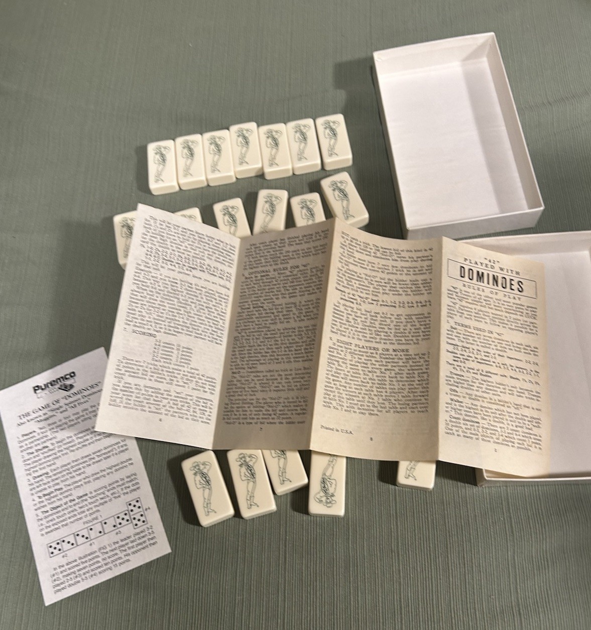 Puremco Customized Dominoes Cowboy Stripper APF Initials VTG