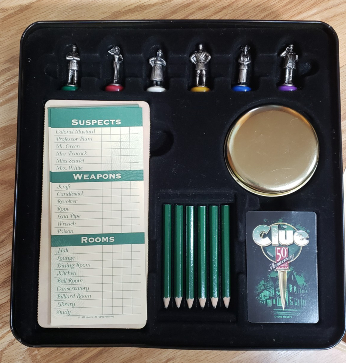 CLUE – 50th Anniversary Edition 1998 Collector Tin Complete – READ