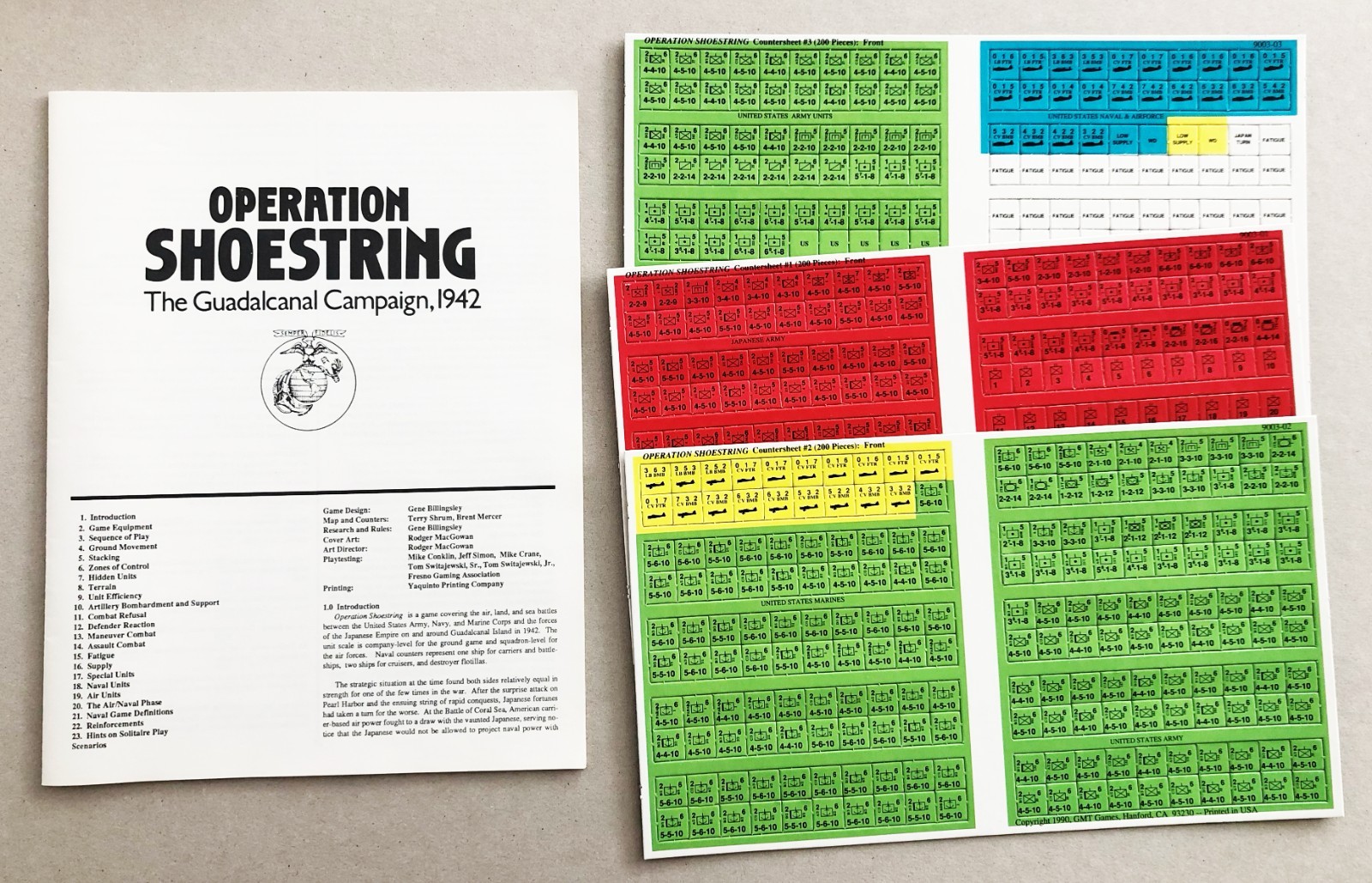 GMT Operation Shoestring ~ 1990 New Unpunched ~ Guadalcanal