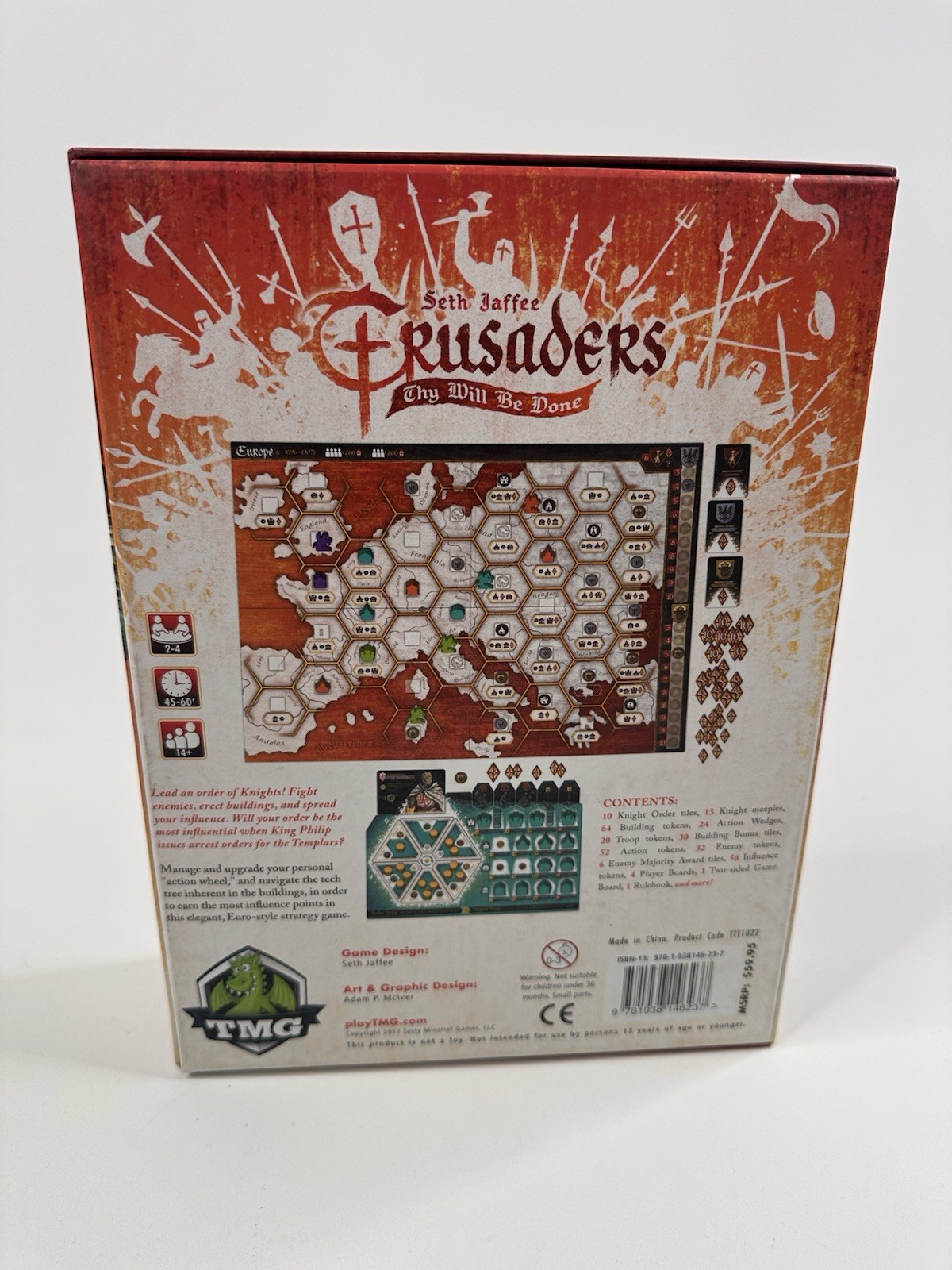 CRUSADERS THY WILL BE DONE BOARD GAME TASTY MINSTREL GAMES SETH JAFFEE 2017