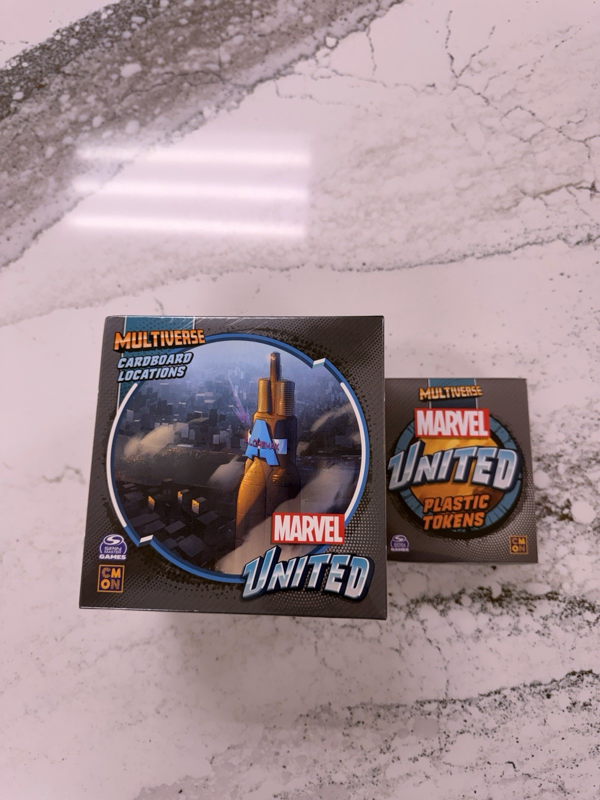 CMON Marvel United Multiverse Plastic Tokens + Cardboard Locations Kickstarter