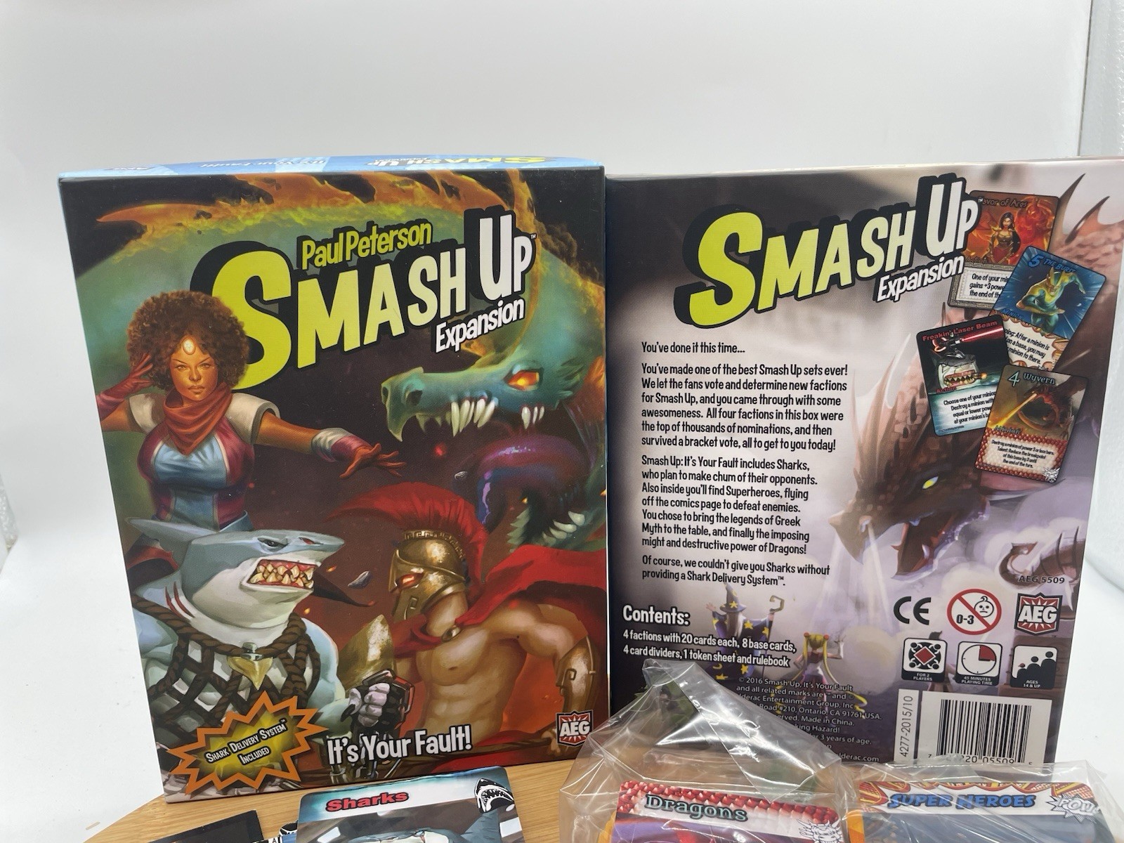 Smash Up It’s Your Fault Board Game Expansion AEG – Near Complete Read Desc