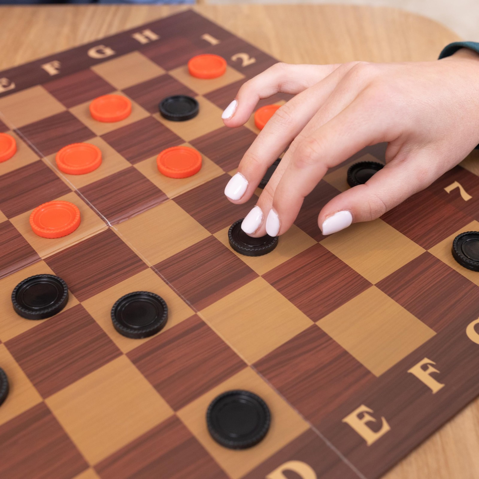 Games 3-in-1 Game Set, Chess, Checkers & Tic Tac Toe with Reversible Board an…