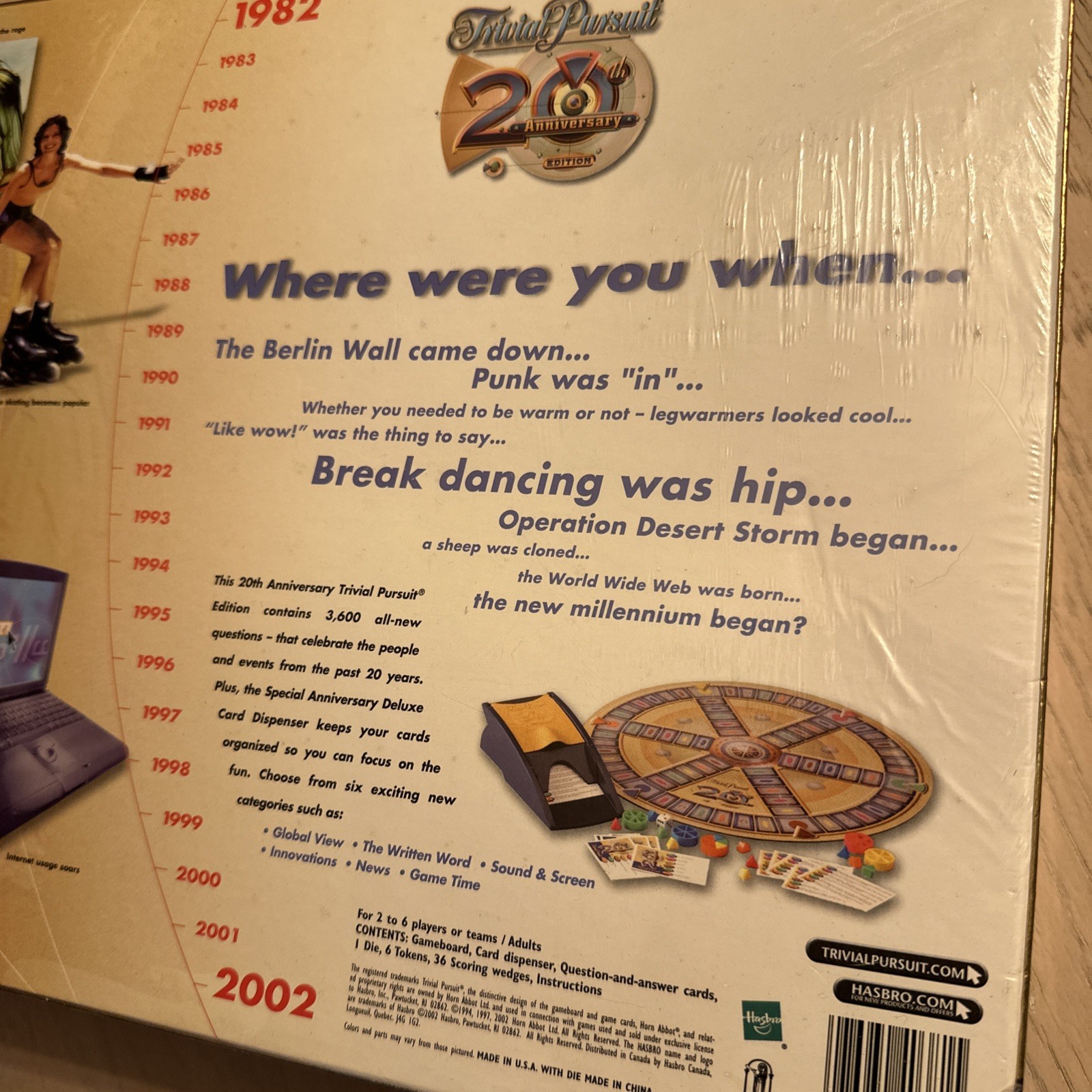 TRIVIAL PURSUIT 20TH ANNIVERSARY Edition Family Board Trivia Game – New SEALED