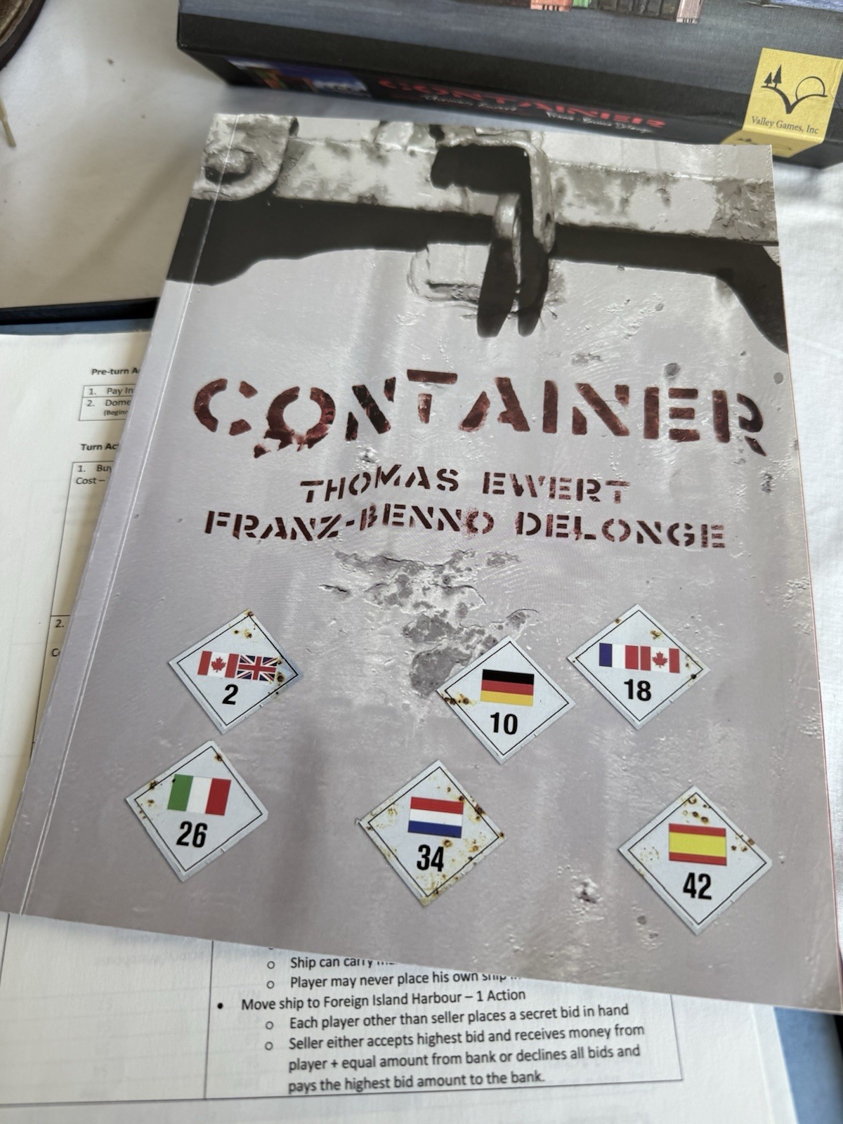 Container Economic Strategy Board Game Valley Games 2007 Franz-Benno Delonge EUC
