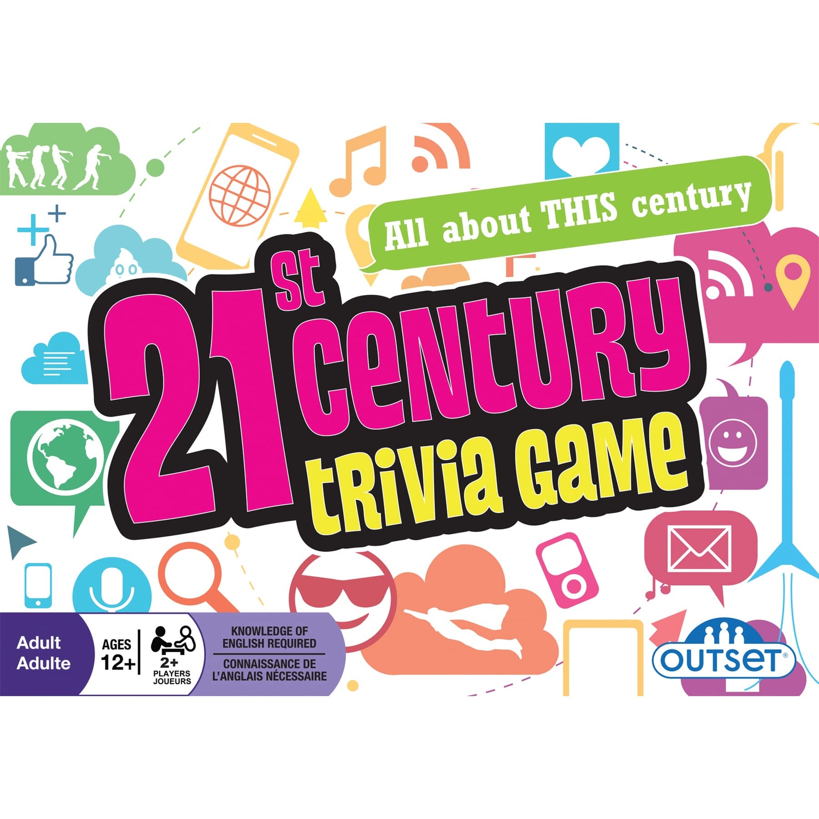 21st Century Trivia Game Fun Family Tabletop Game for Ages 12 and Up
