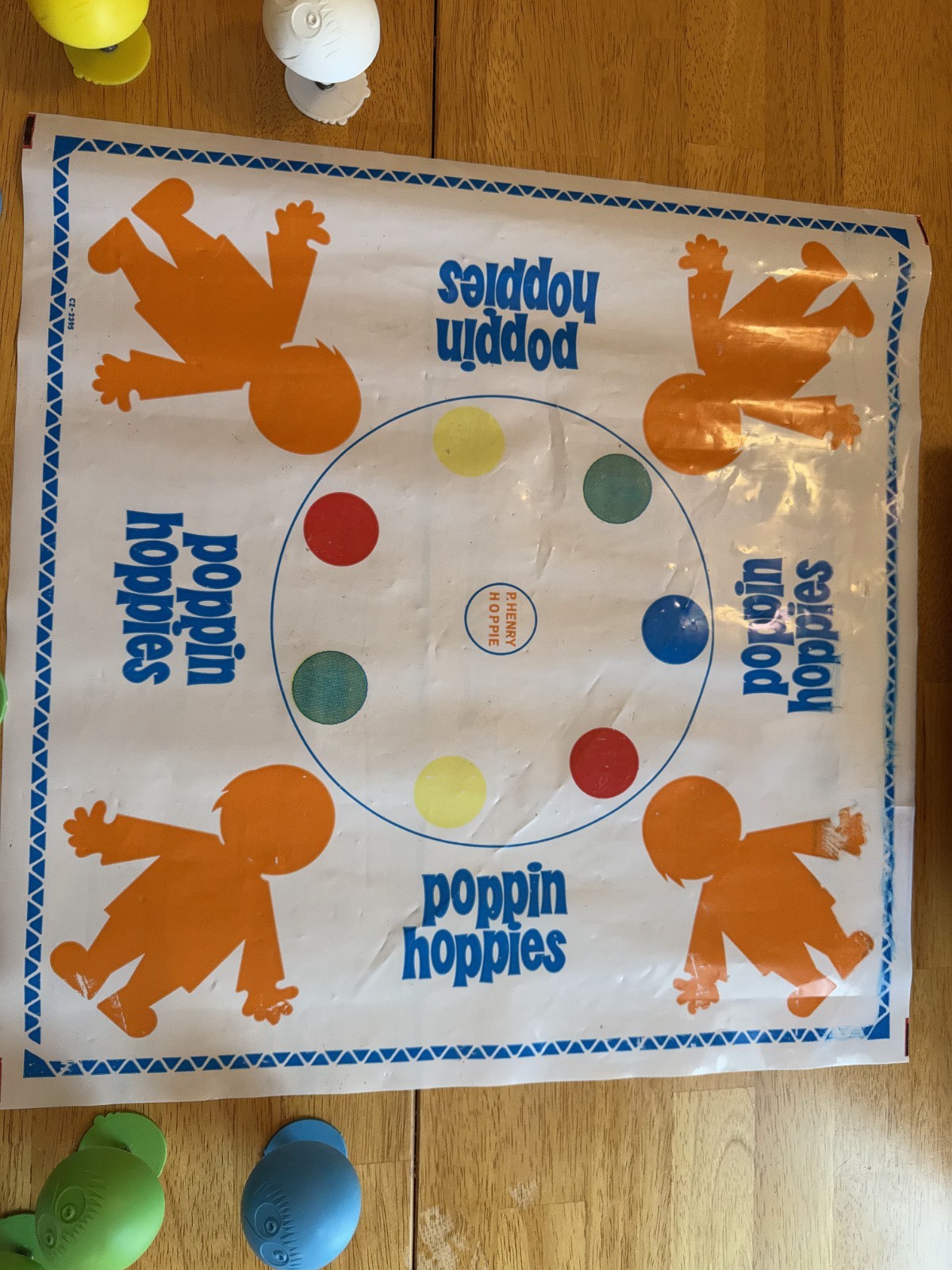 Poppin Hoopies 1968 Board Game Ideal Toys Board Pieces Box missing 1 hoppie