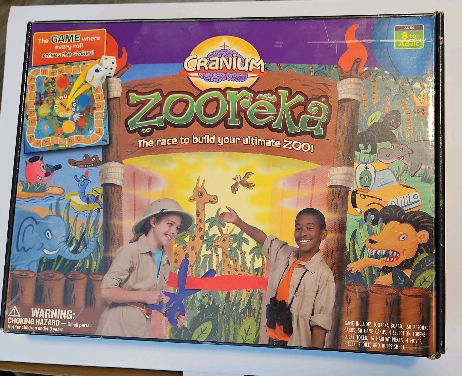 Cranium Zooreka Race to Build Your Zoo! Family Board Game 2006 Complete
