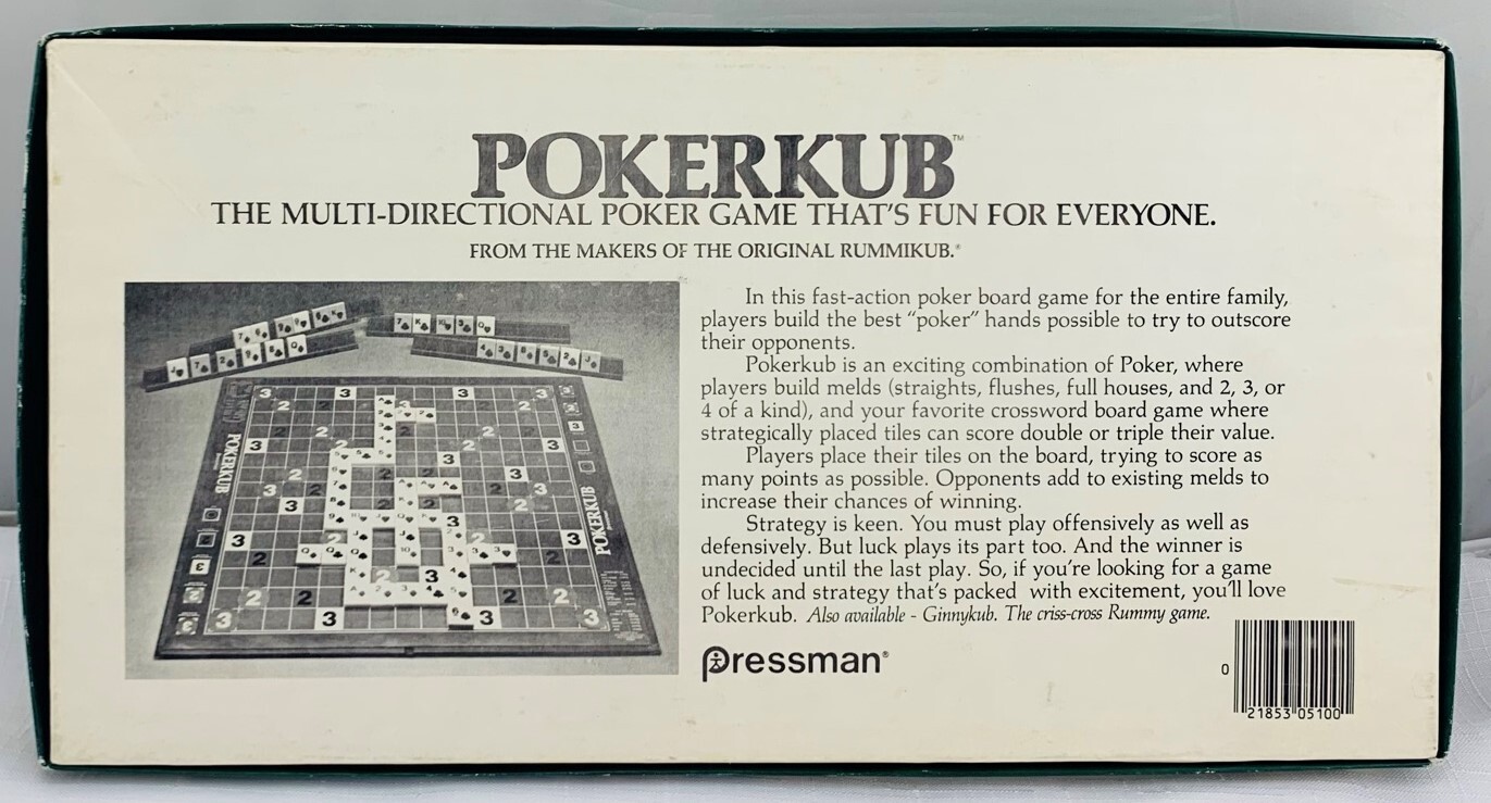 1983 Pokerkub Game by Pressman Complete in Great Condition FREE SHIPPING