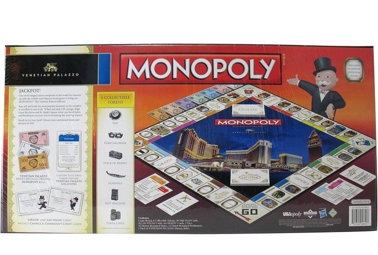 New HASBRO Monopoly Limited Edition Las Vegas Venetian Palazzo Casino