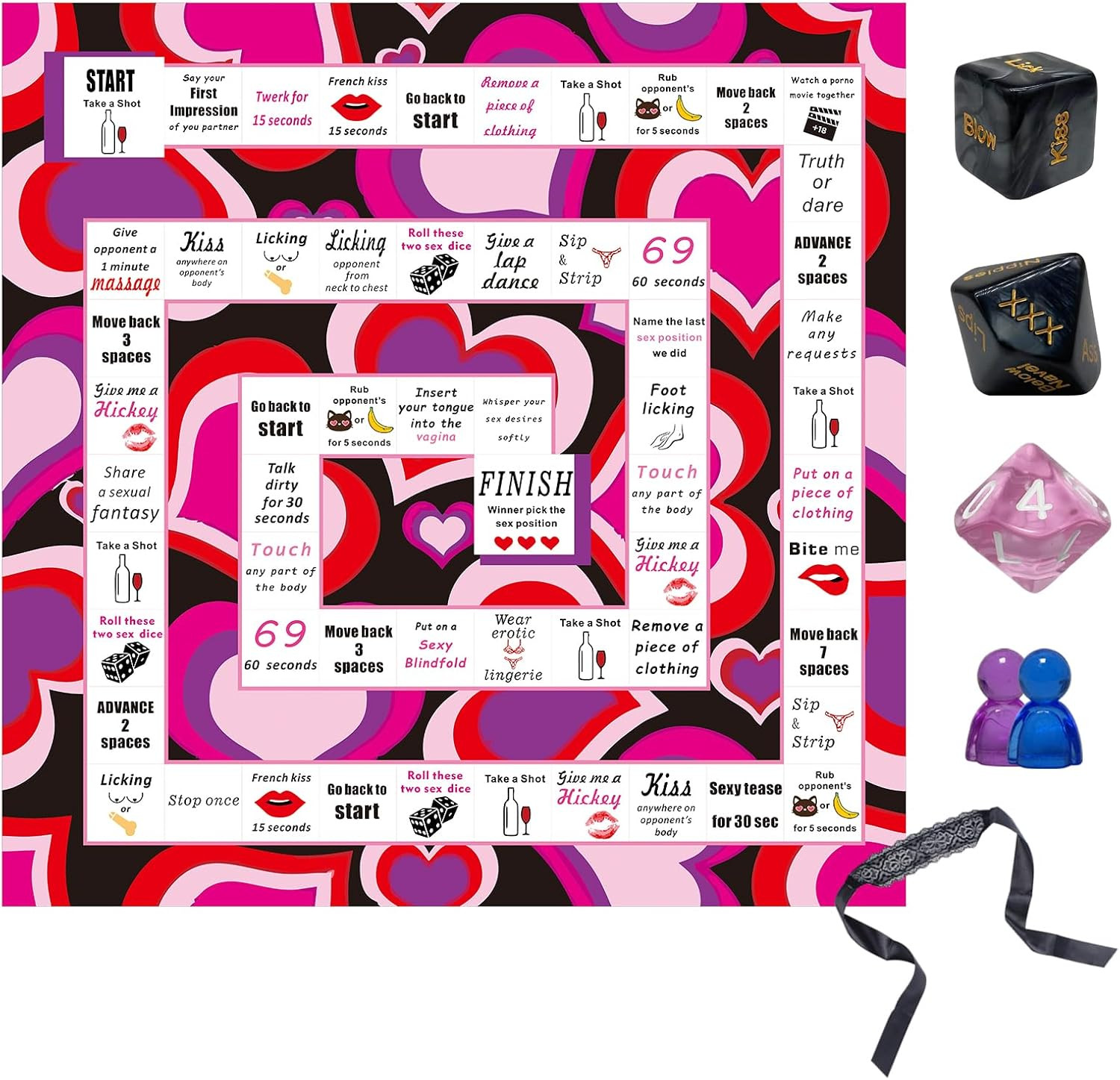 Couple Board Game for Date Night – Romantic Couple Games for Date Night Sexy Boa
