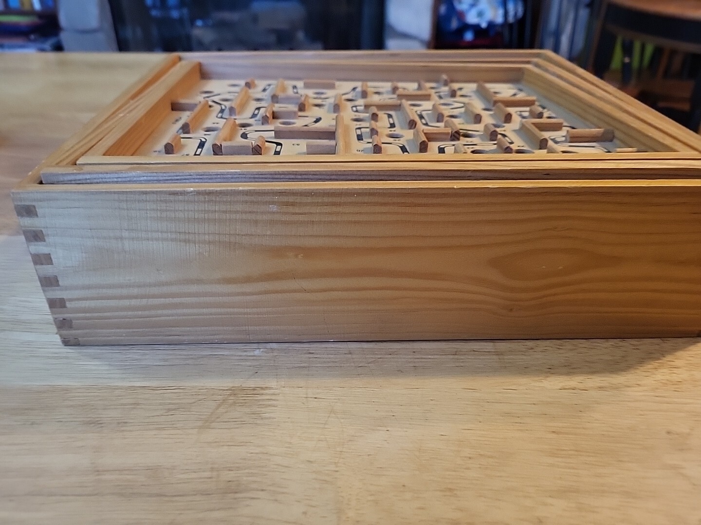 Labyrinth Wooden Maze Game with One Steel Marble, Puzzle Game for Adults, Kids