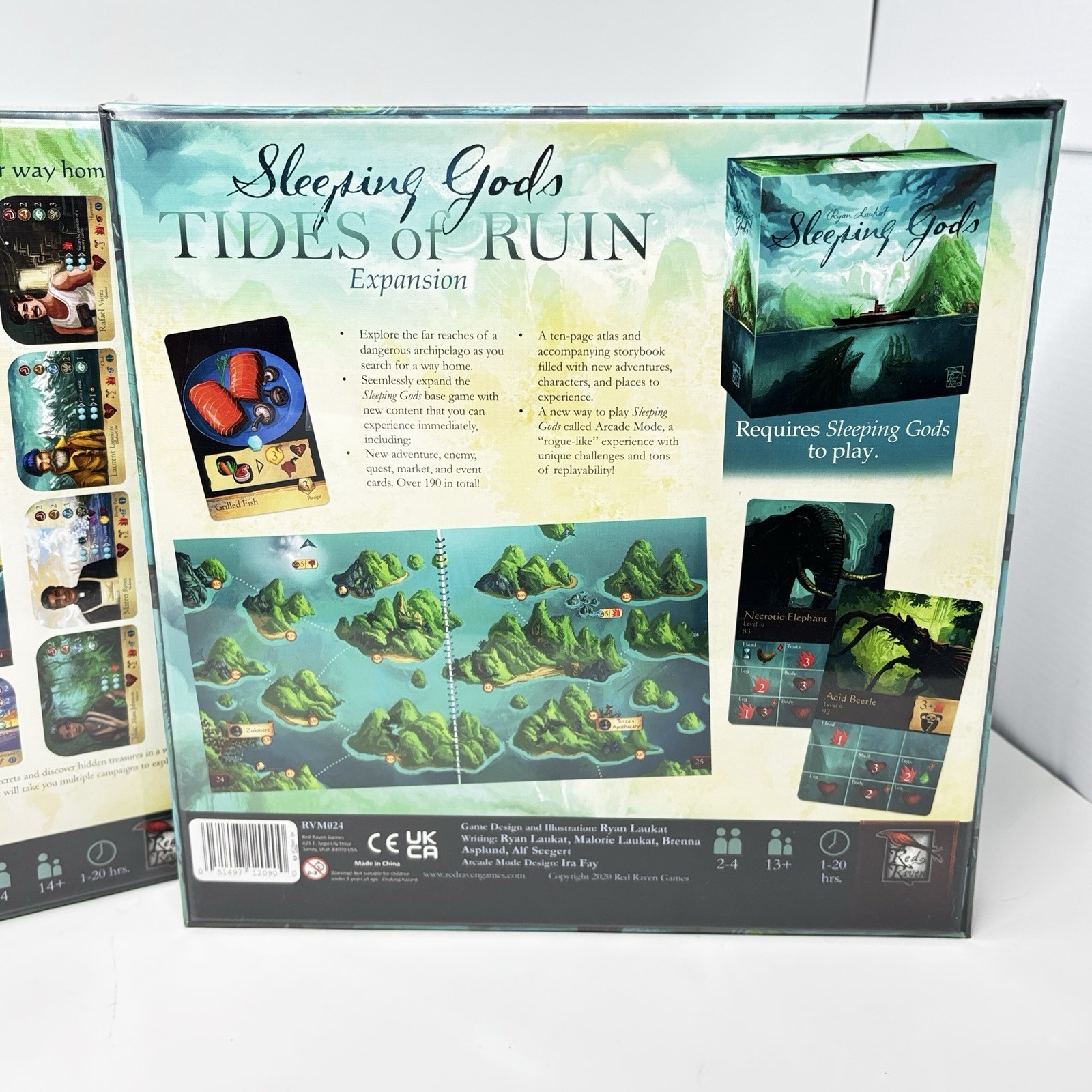 Red Raven Sleeping Gods Board Game + Tides Of Ruin Exp. SEALED