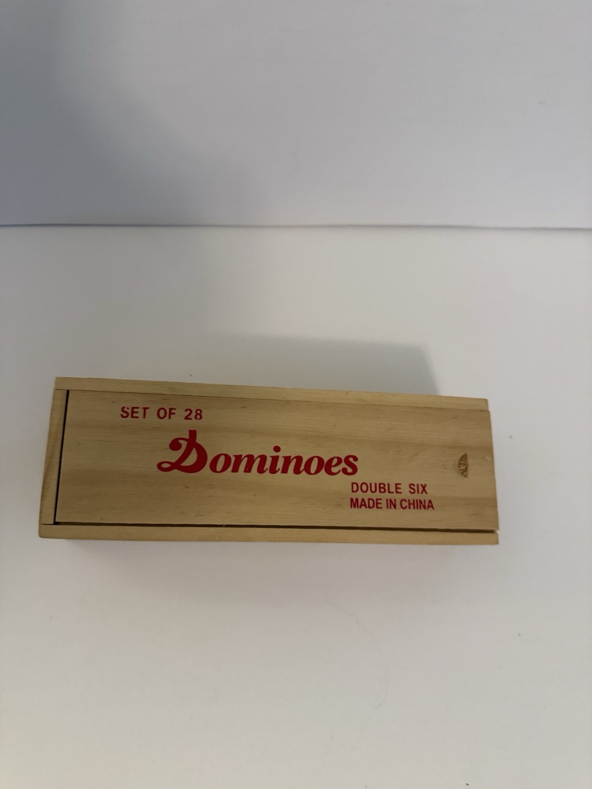 Premium Set of 28 Double Six Dominoes with Wood Case, Brown, 28 Piece.