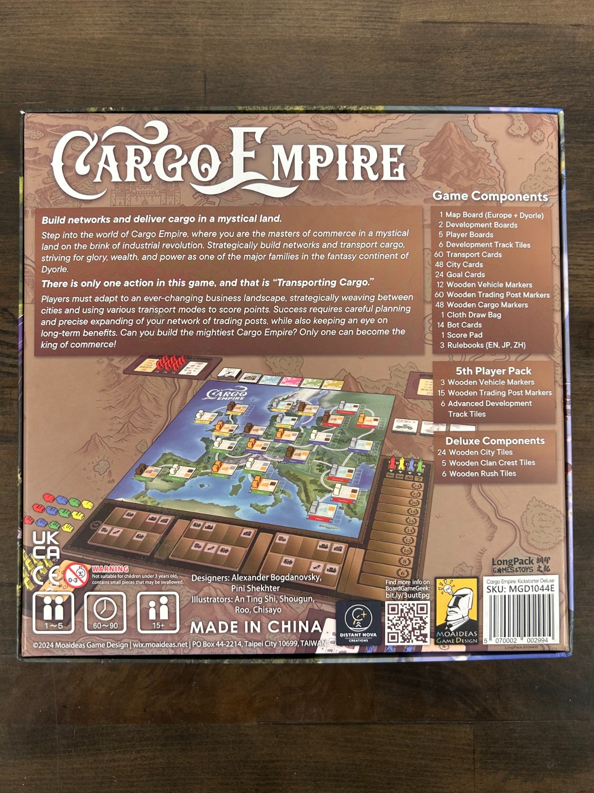 Moaideas – Cargo Empire KICKSTARTER DELUXE + 5th Player Pack – COMPLETE! EX!