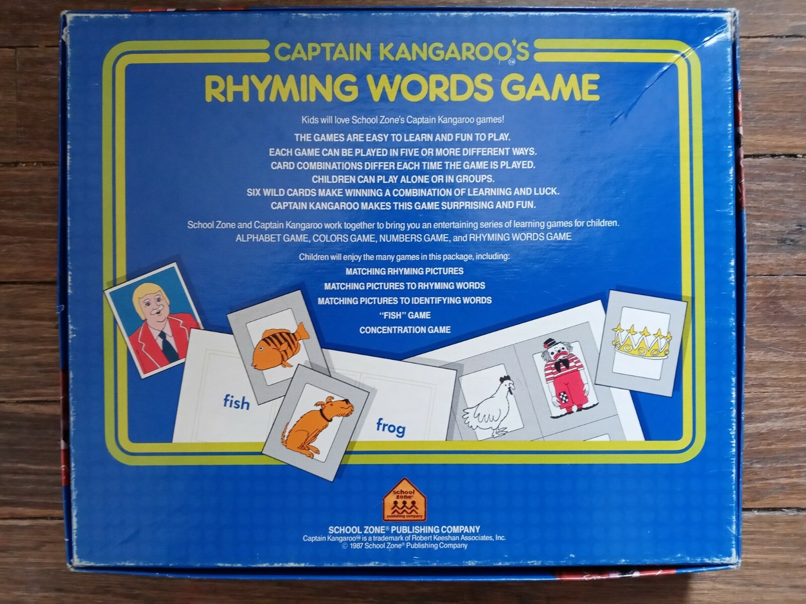 987 School Zone Captain Kangaroo’s Rhyming Word Game