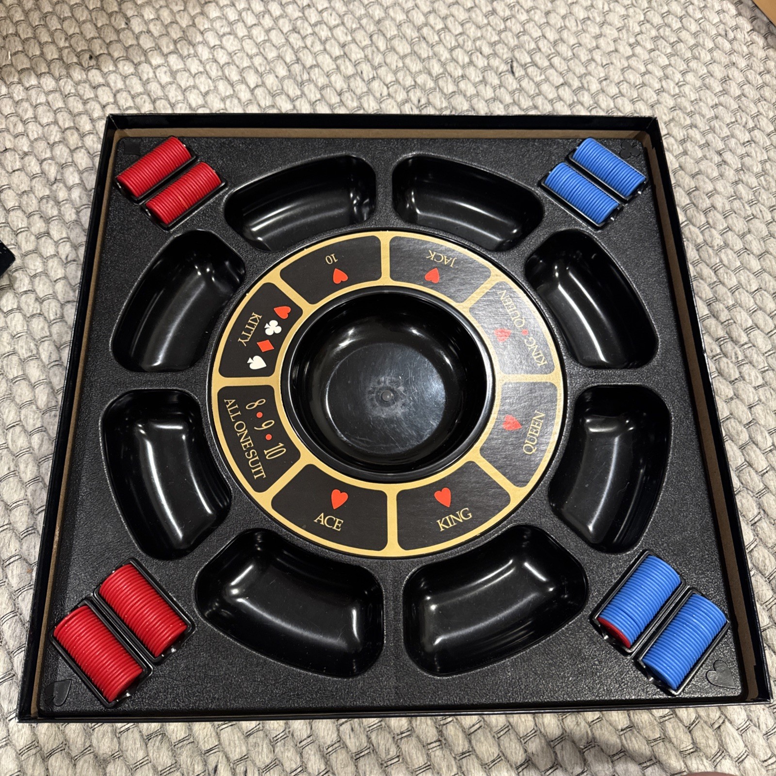 Tripoley Tournament Edition Board Game Cadaco Rotating Tray – MISSING CARDS