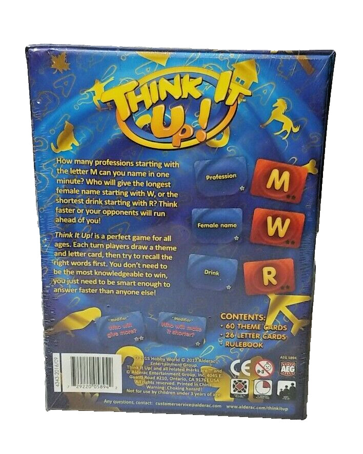 THINK IT UP! Card & Word Game, Ages 14 and Above Game for the whole family (B1)