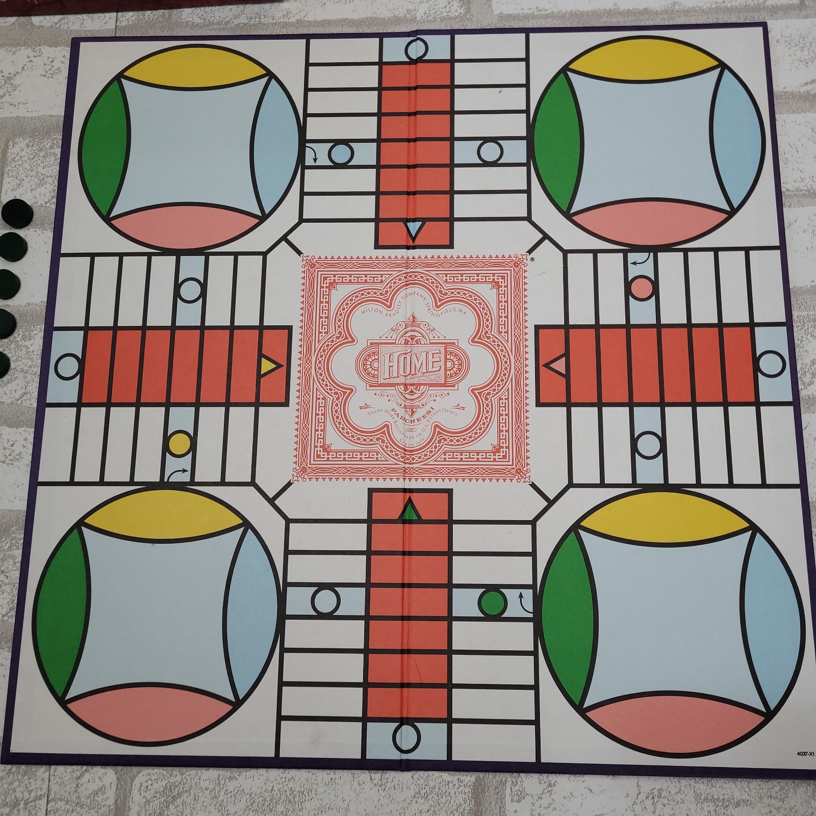 Vintage 80s 1989 Parcheesi Board Game MB #4037 Family Game Night Complete EUC