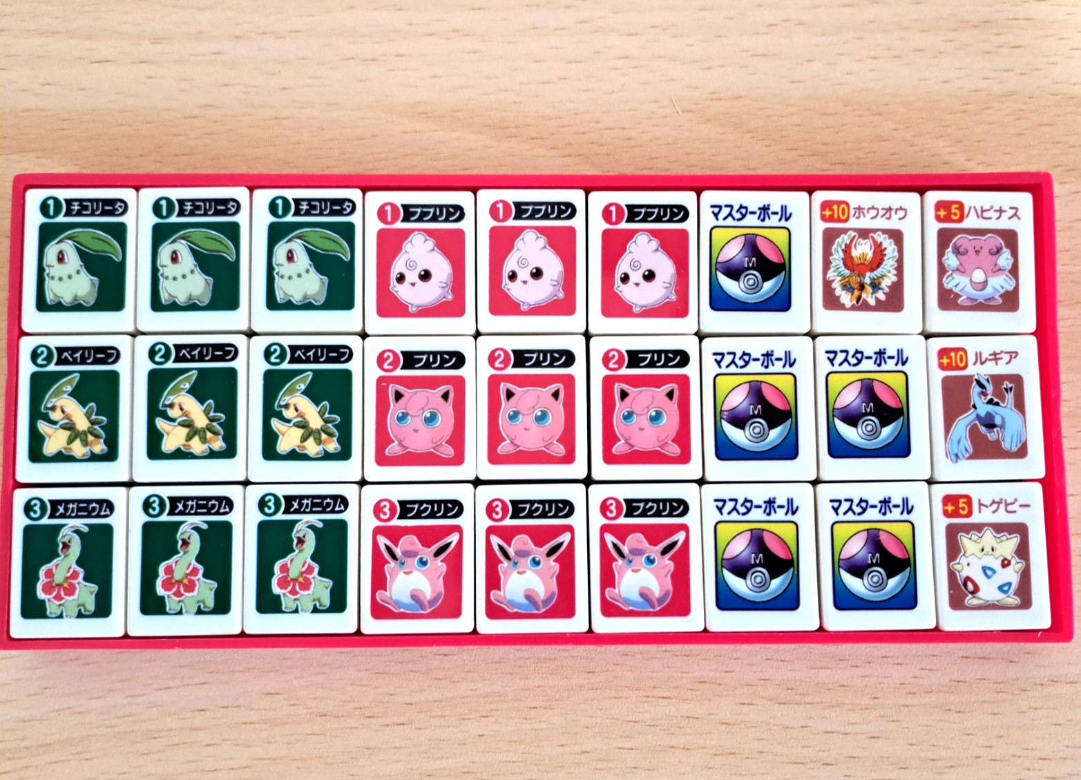 Pokemon Mahjong Family Ponjan Gold Silver Board Game Rare Retro TOMY Japan